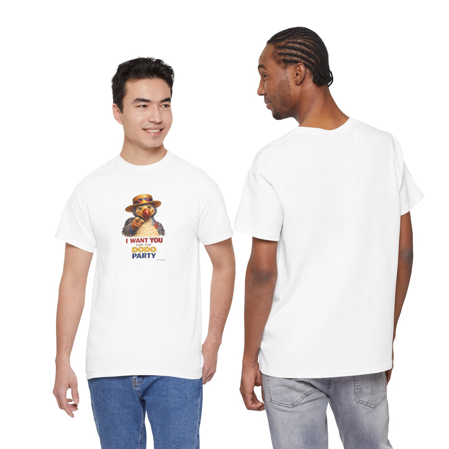 T-shirt Quocumque, " Dodo Party", Confort, Souvenir Unique, Cadeau, Unisexe, Délicatesse, Homme, Femme, Adulte, Sportif, Liberté, Détente