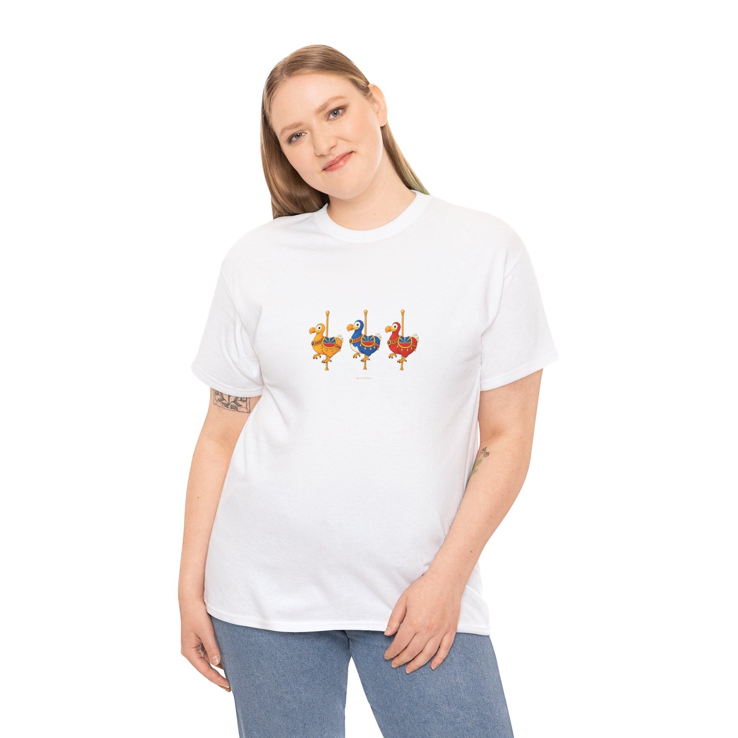 T-shirt Quocumque " Carrousel", Île de La Réunion, Confort Coton, Elégant, Souvenir Unique, Cadeau, Unisexe, Esprit Voyageur, Créole, Bourbon