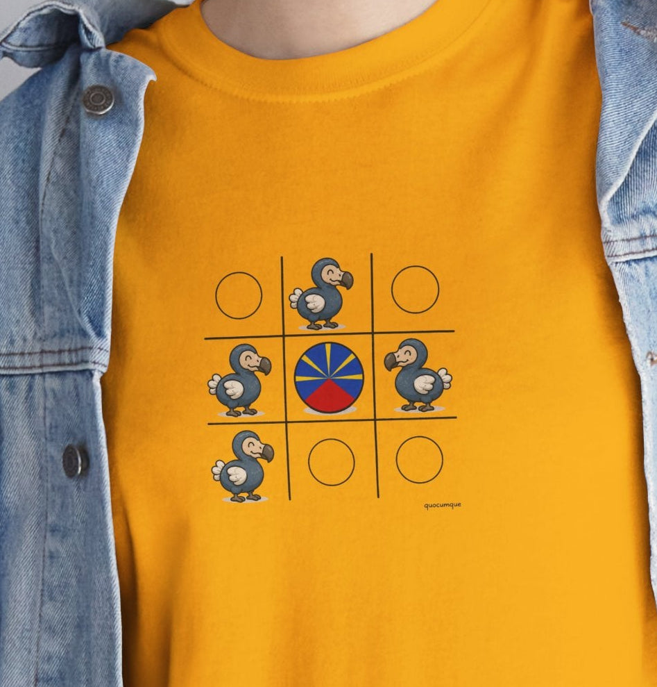 T-shirt Quocumque, " Dodo Morpion ", Île de La Réunion, Confort Coton, Elégant, Souvenir Unique, Cadeau, Unisexe, Esprit Voyageur, Créole, Bourbon