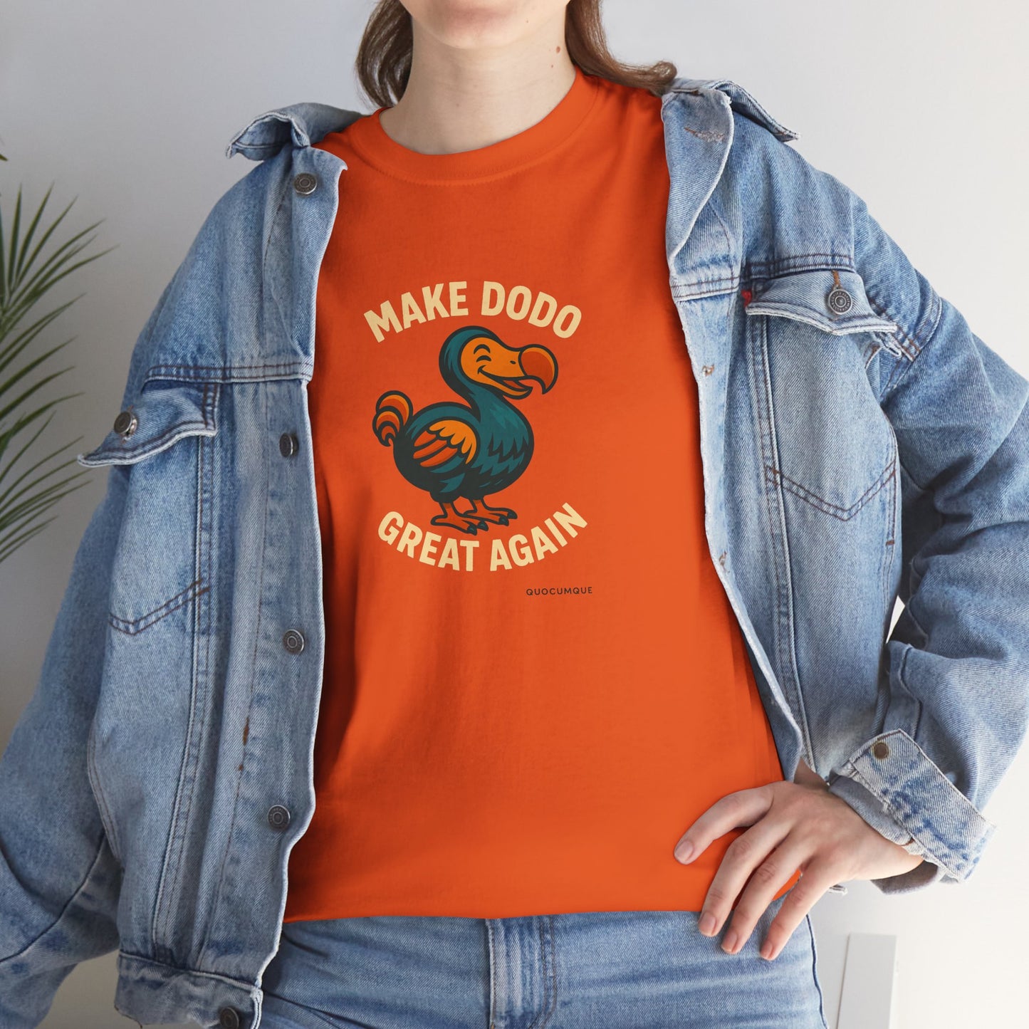 T-Shirt "Make Dodo Great Again", Exotisme, Destination Île de La Réunion, Confort Coton, Sobre, Elégant, Souvenir Unique, Cadeau, Unisexe, Esprit Voyageur