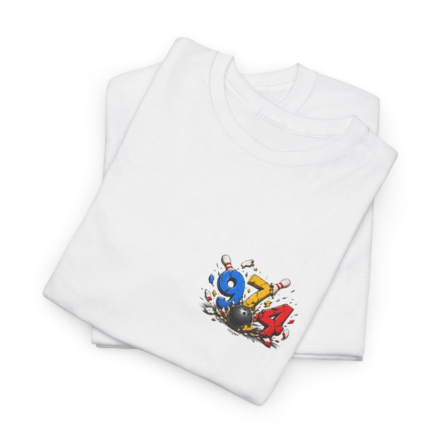 T-shirt " 974 Bowling ", Destination Île de La Réunion, Confort Coton, Sobre, Elégant, Souvenir Unique, Vêtement Adulte, Unisexe, Esprit Voyageur