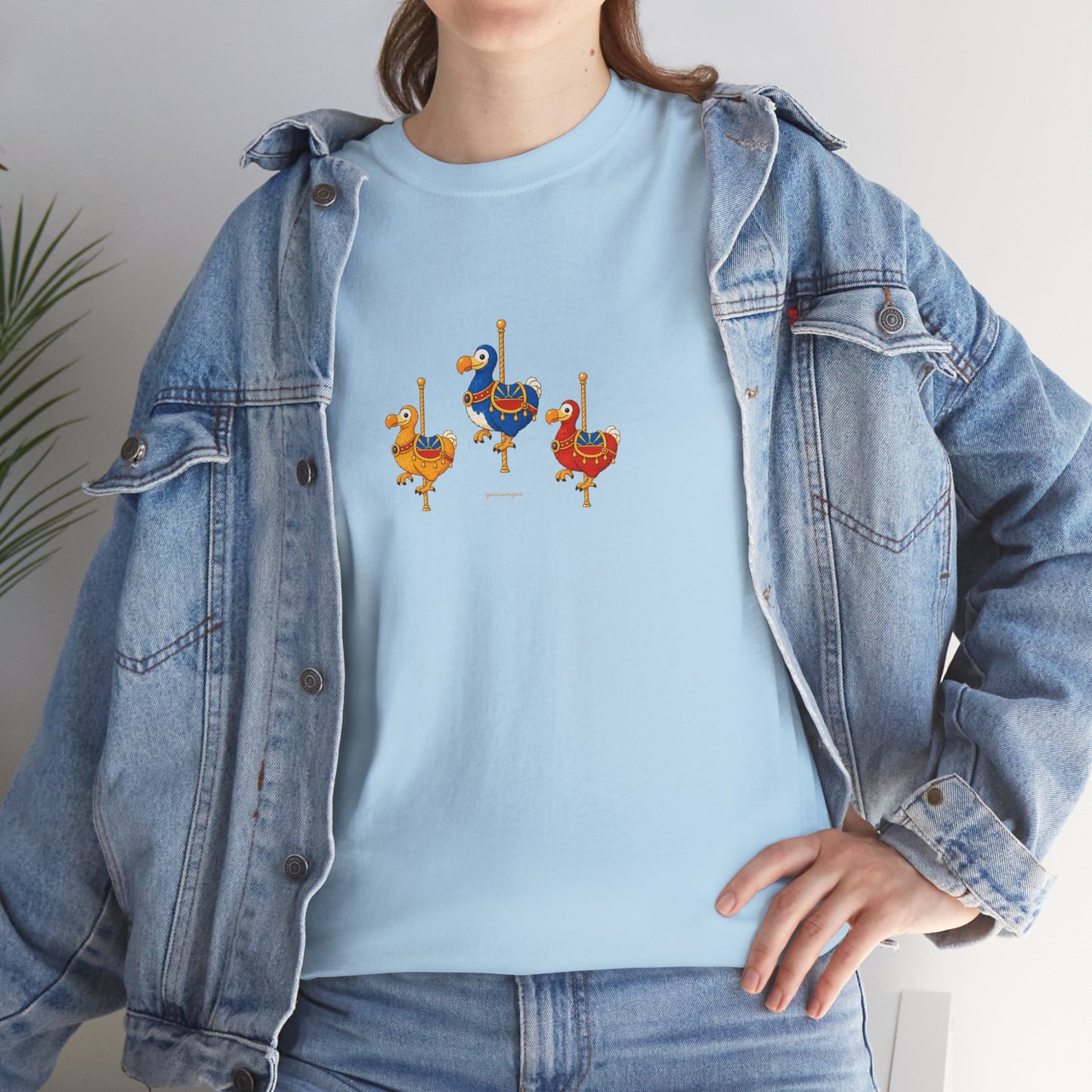 T-shirt Quocumque " Carrousel", Île de La Réunion, Confort Coton, Elégant, Souvenir Unique, Cadeau, Unisexe, Esprit Voyageur, Créole, Bourbon