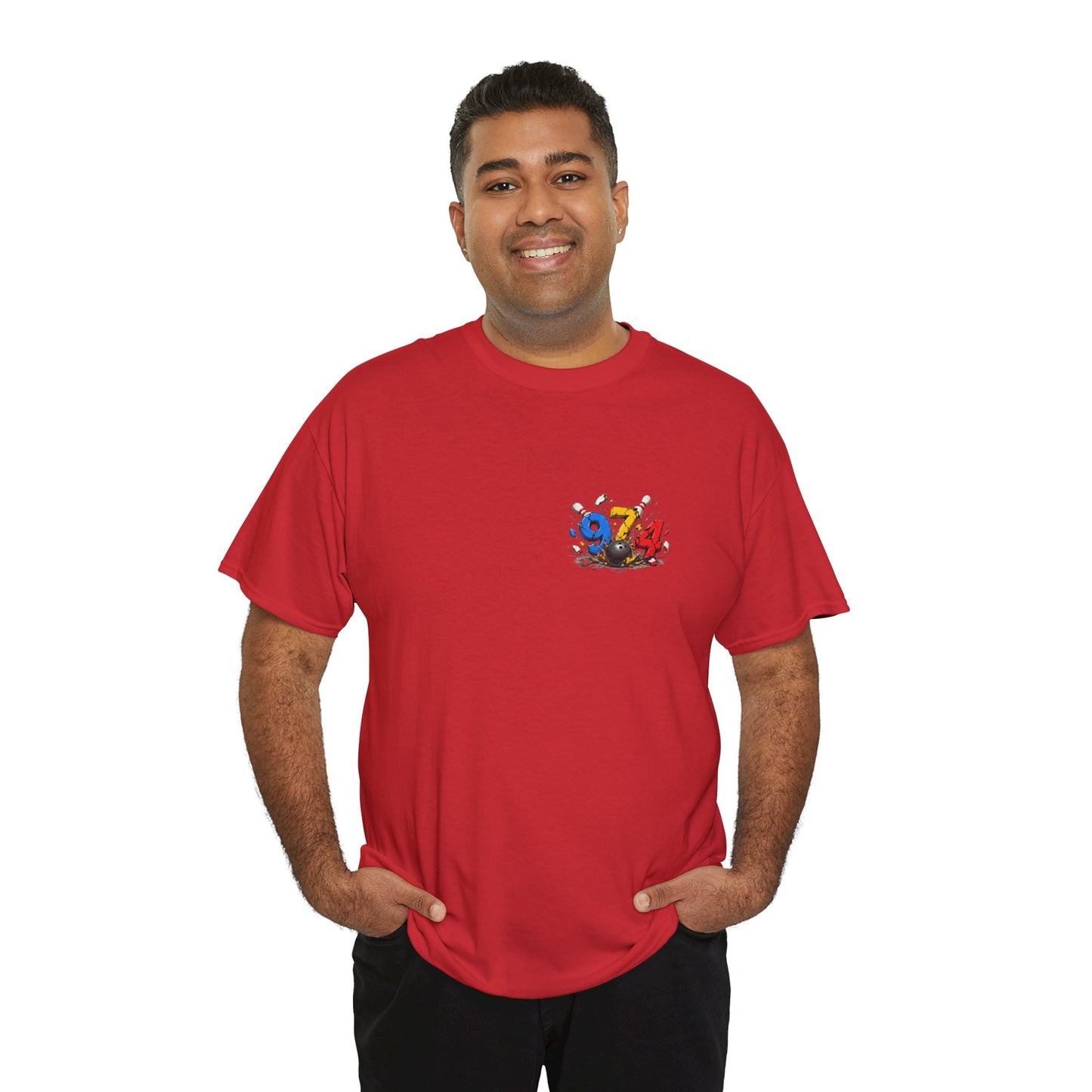 T-shirt " 974 Bowling ", Destination Île de La Réunion, Confort Coton, Sobre, Elégant, Souvenir Unique, Vêtement Adulte, Unisexe, Esprit Voyageur