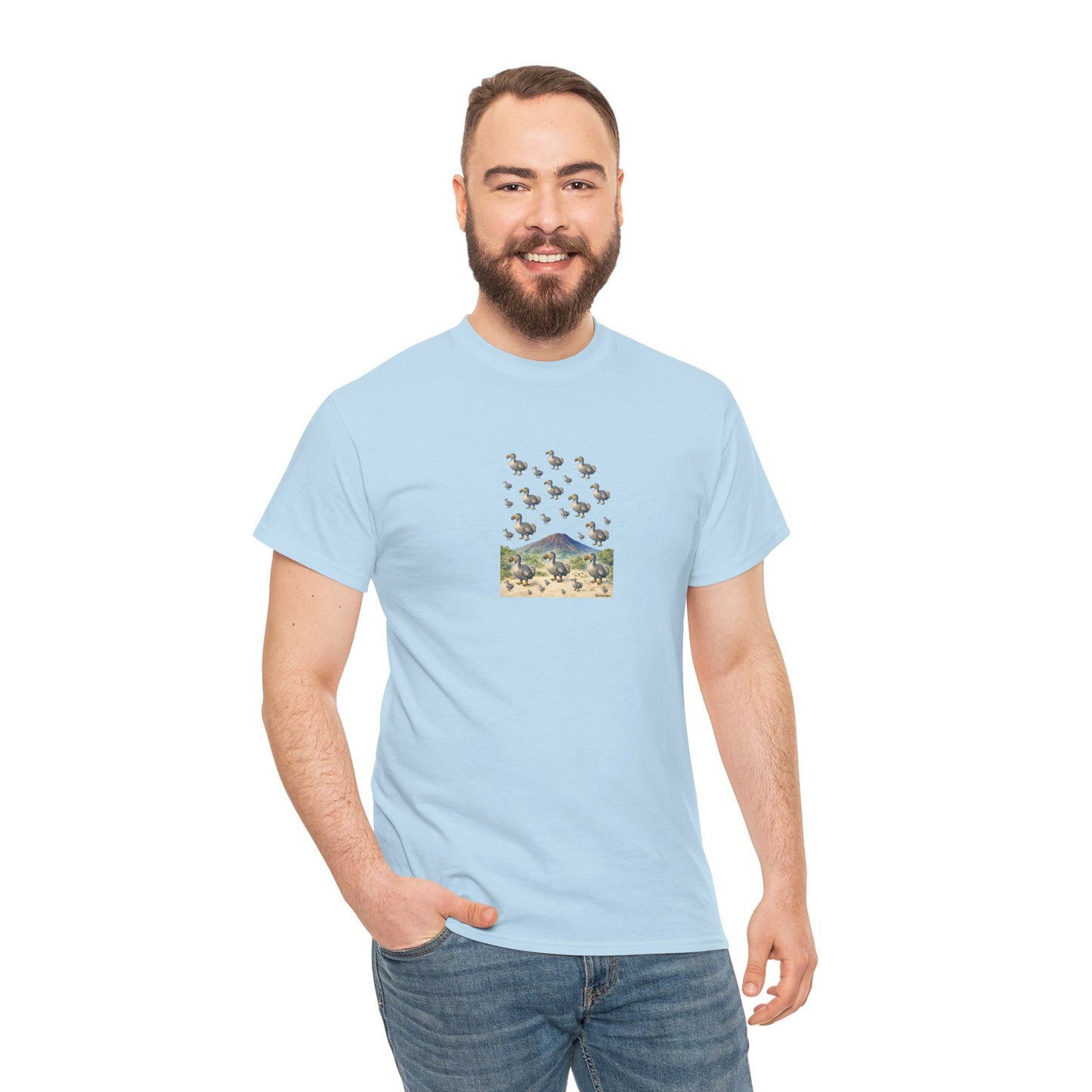 T-shirt "Groupe Dodo ", Île de La Réunion", Confort Coton, Sobre, Elégant, Souvenir Unique, Cadeau, Unisexe, Esprit Voyageur