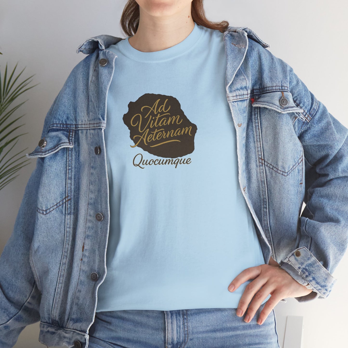 T-shirt Quocumque, Devise Latine, Confort Coton, Sobre, Elégant, Souvenir Unique, Cadeau, Unisexe, Esprit Voyageur, Adulte