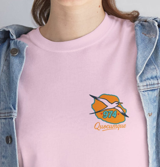 T-shirt " Paille En Queue 974", Destination île de La Réunion, Confort Coton, Sobre, Elégant, Souvenir Unique, Cadeau, Unisexe, Esprit Voyageur