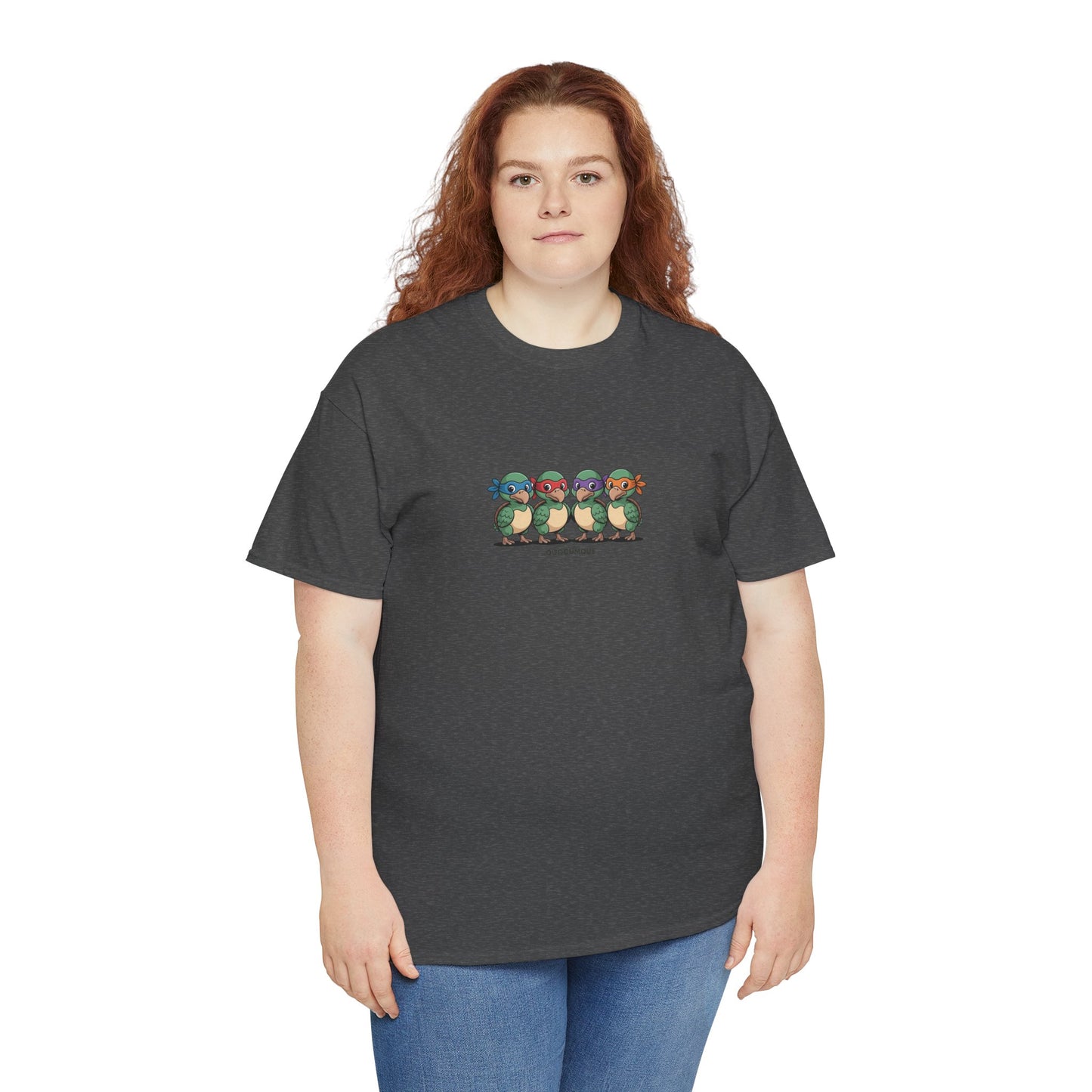 T-shirt Quocumque, " Dodos Ninjas ", Île de La Réunion, Confort Coton, Elégant, Souvenir Unique, Cadeau, Unisexe, Esprit Voyageur, Créole, Bourbon