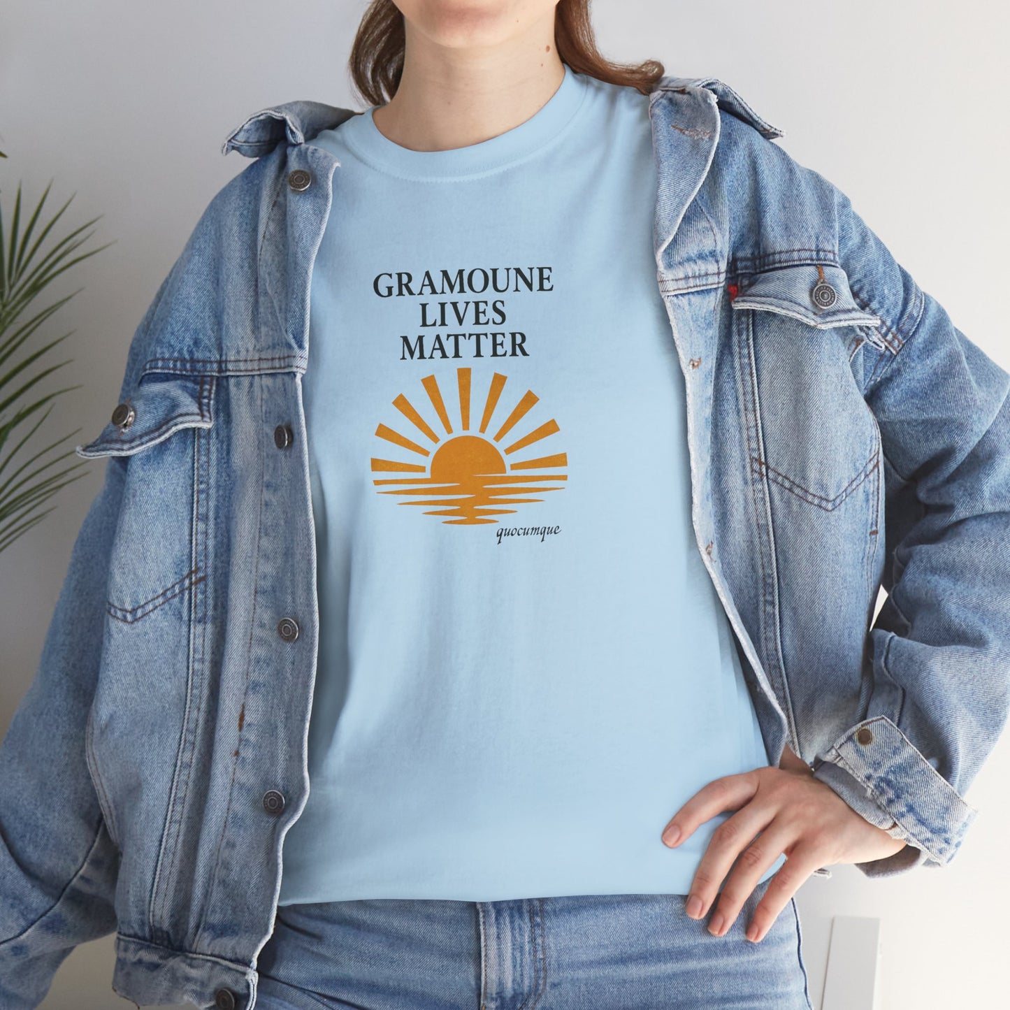T-shirt "Gramoune", Soleil, Île de La Réunion, Confort Coton, Sobre, Elégant, Souvenir Unique, Cadeau, Unisexe, Esprit Voyageur