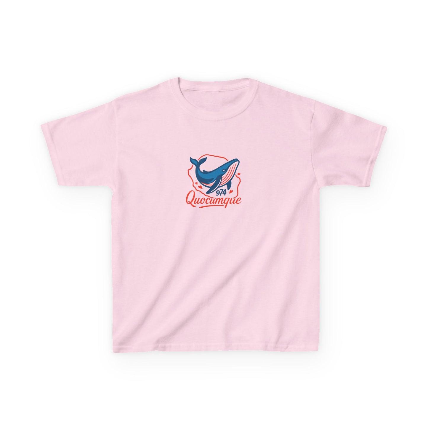 T-shirt Quocumque, "974 Baleine", Douceur Coton,  Pour les enfants de 5-6 ans( Taille XS), Pour les 7-8 ans( taille S), Pour les 9-10 ans( taille M), Pour les 11-12 ans( taille L), Pour les 13-14 ans( taille XLS)