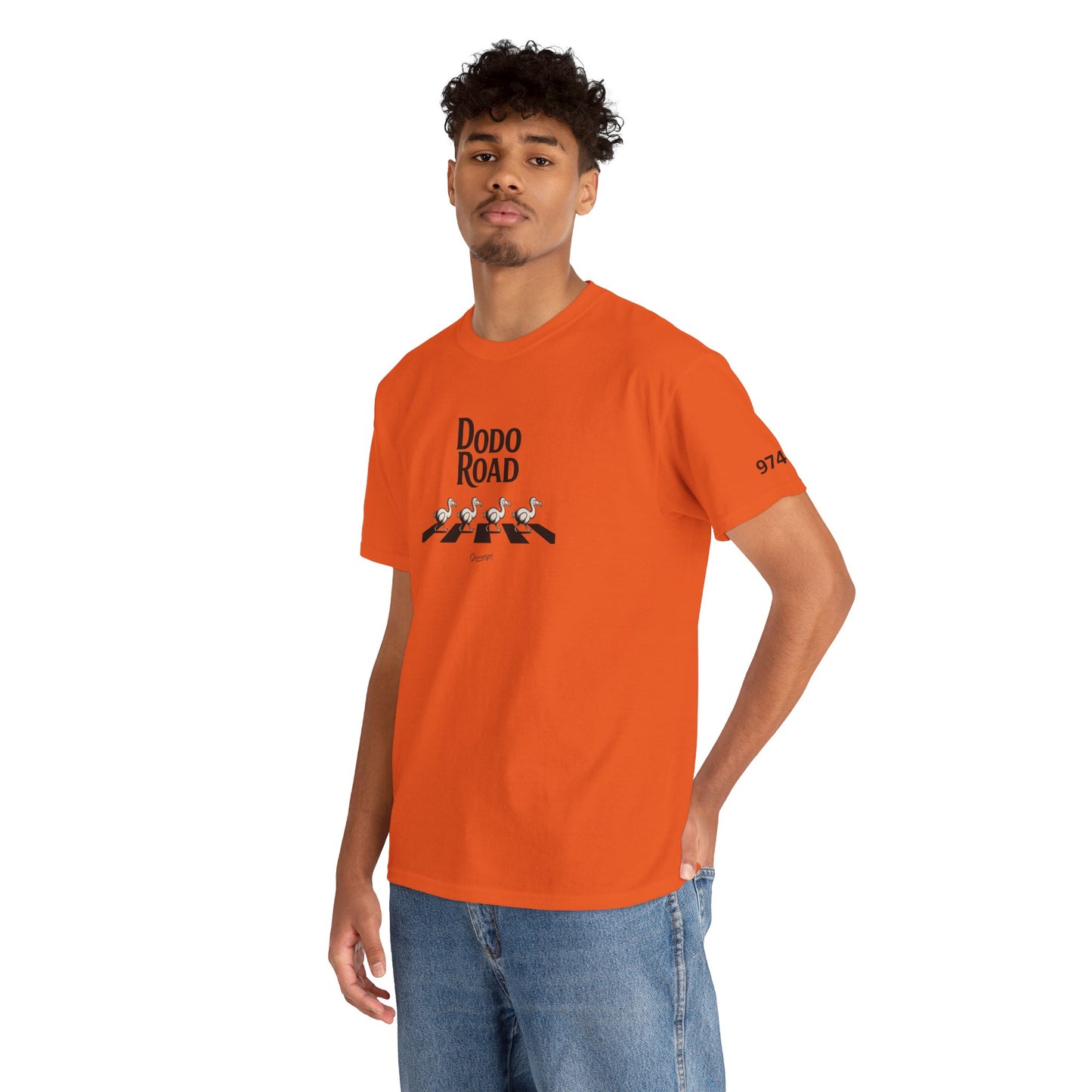 T-shirt Quocumque, " Dodo Road ", Île de La Réunion, Confort Coton, Elégant, Souvenir Unique, Cadeau, Unisexe, Esprit Voyageur, Créole, Bourbon