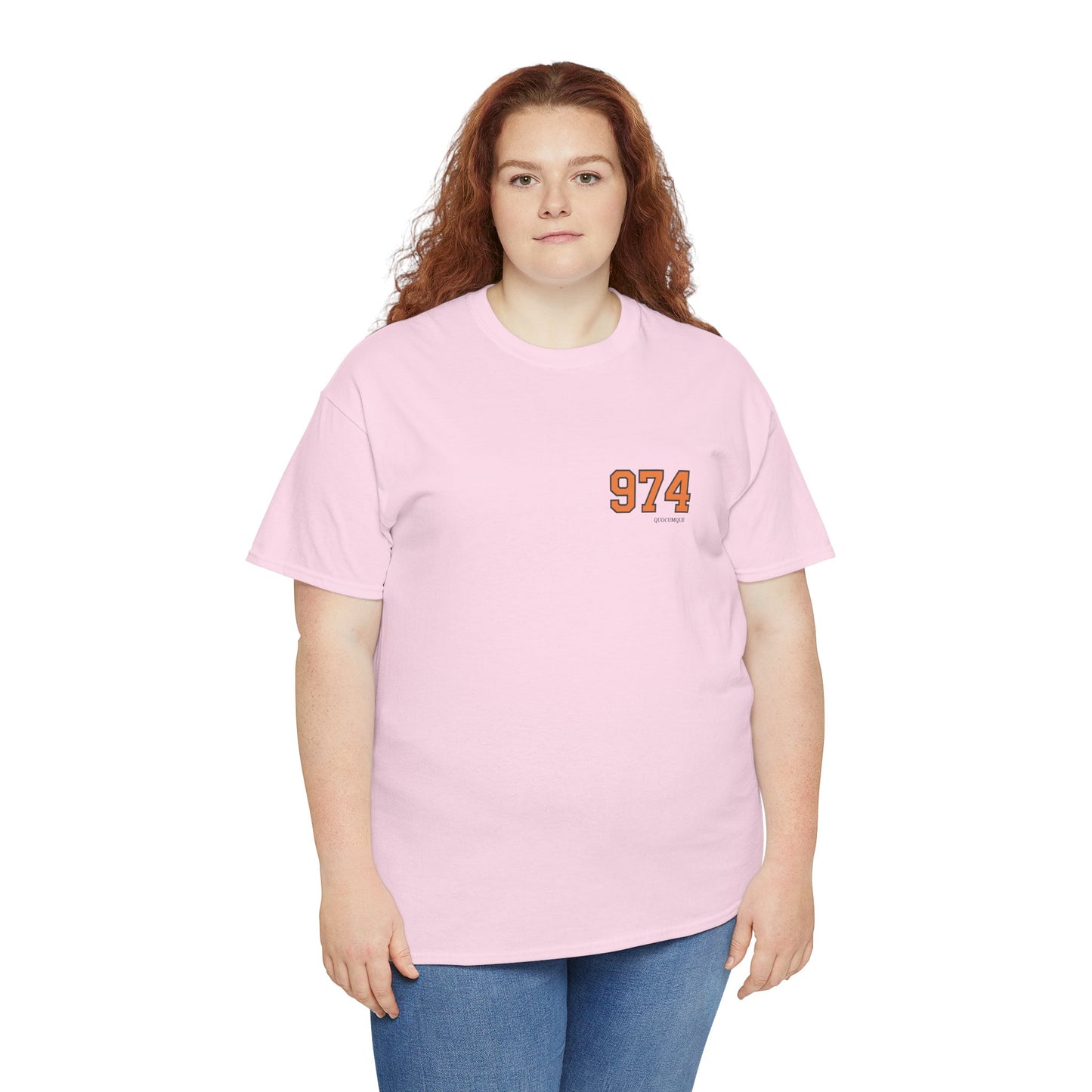 T-shirt " 974 ", Destination Île de La Réunion, Discret, Confort Coton, Sobre, Elégant, Souvenir Unique, Vêtement Adulte, Unisexe, Esprit Voyageur