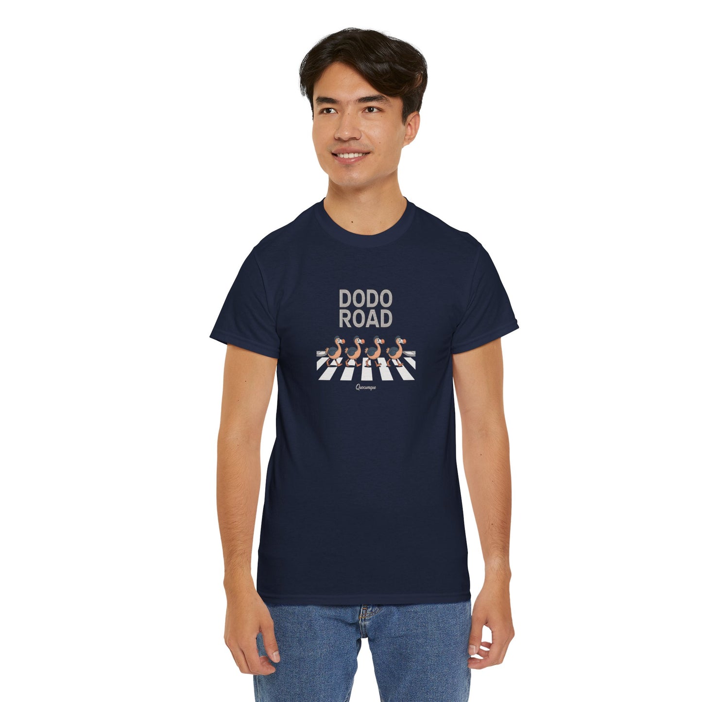 T-shirt Quocumque, " Dodo Road ", Île de La Réunion, Confort Coton, Elégant, Souvenir Unique, Cadeau, Unisexe, Esprit Voyageur, Créole, Bourbon