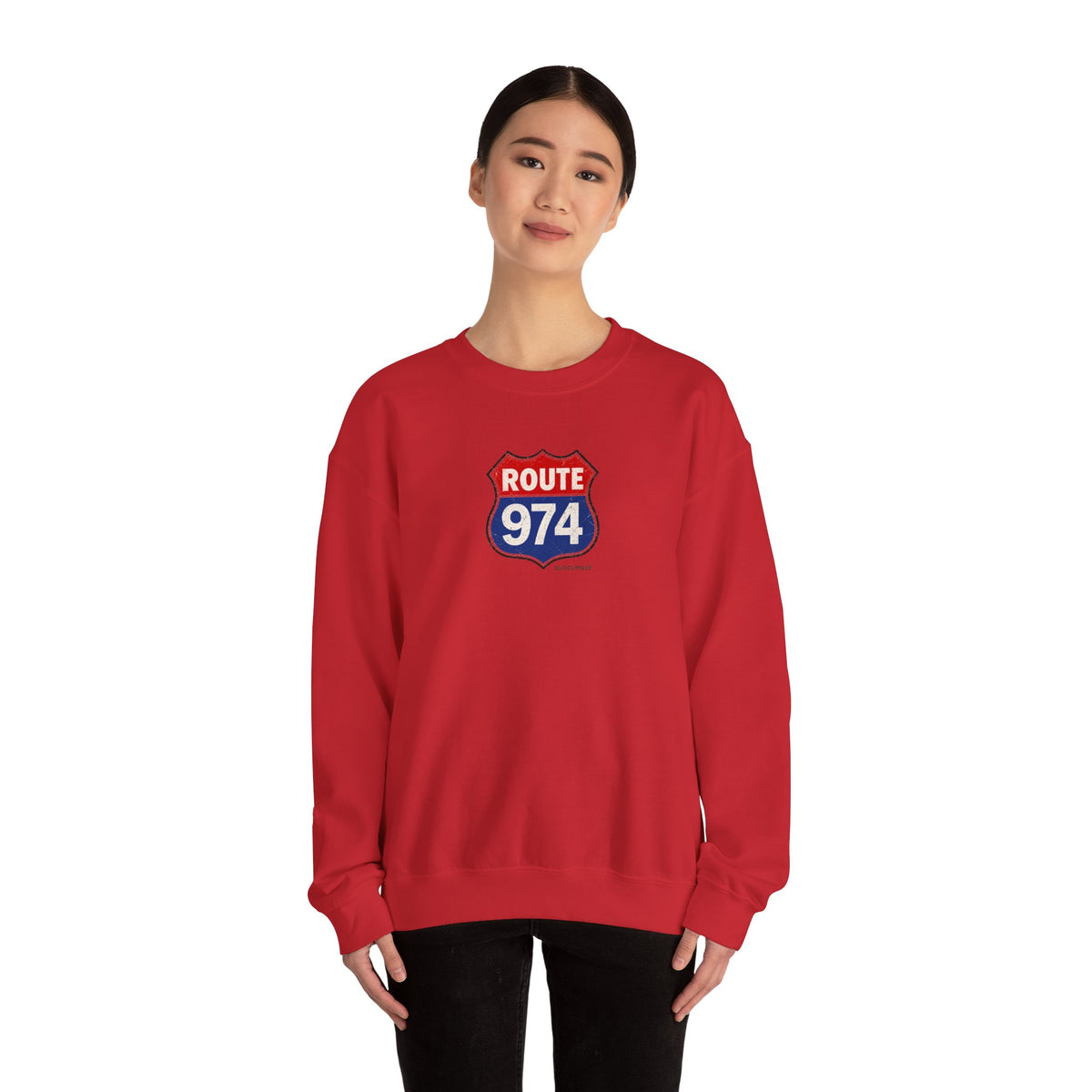Sweat Quocumque "Route 974", Exotique, Destination Île De La Réunion, Adulte, Homme, Femme, Sportive, Sportif, Décontracté, Drapeau Régional
