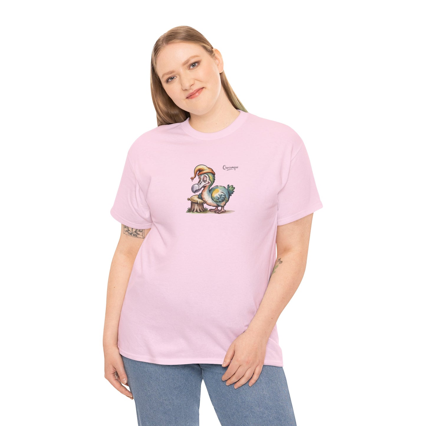 T-shirt " Dodo Ti-Lamp Ti Lamp ", Île de La Réunion, Confort Coton, Elégant, Souvenir Unique, Cadeau, Unisexe, Esprit Voyageur, Créole, Bourbon