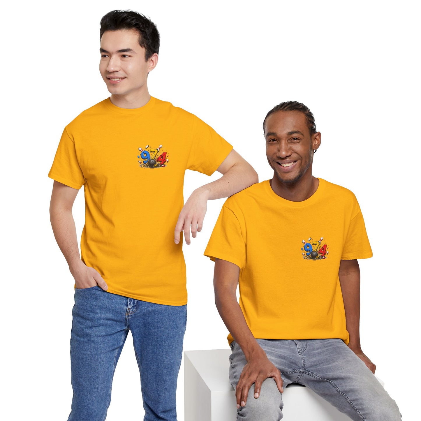 T-shirt " 974 Bowling ", Destination Île de La Réunion, Confort Coton, Sobre, Elégant, Souvenir Unique, Vêtement Adulte, Unisexe, Esprit Voyageur