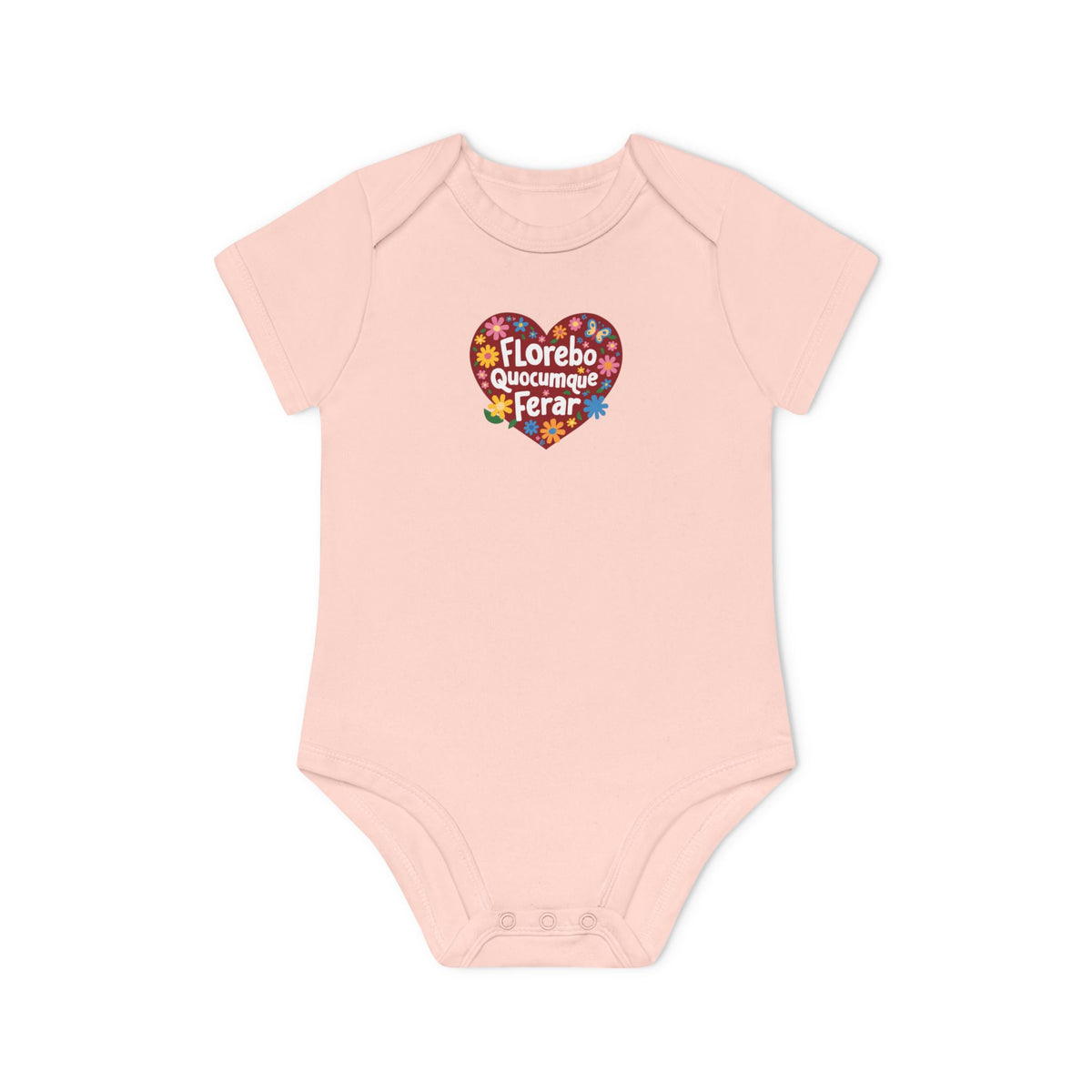 Body Bébé "Florebo Quocumque Ferar", Île de La Réunion, Douceur Coton, Cadeau Naissance,  Confort Coton Bio, Style Unique, Cadeau Parfait