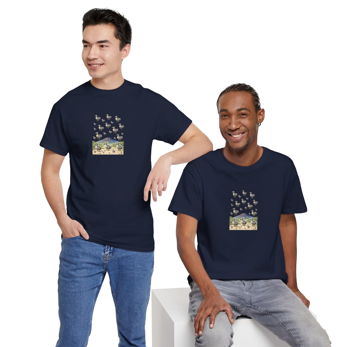 T-shirt "Groupe Dodo ", Île de La Réunion", Confort Coton, Sobre, Elégant, Souvenir Unique, Cadeau, Unisexe, Esprit Voyageur