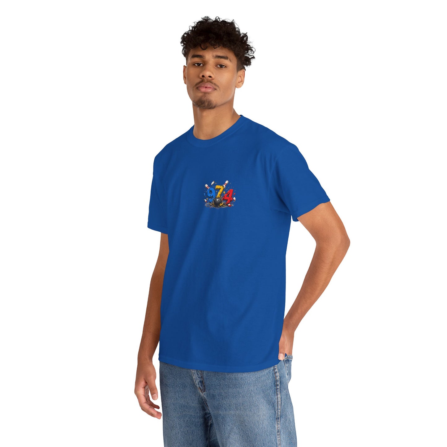 T-shirt " 974 Bowling ", Destination Île de La Réunion, Confort Coton, Sobre, Elégant, Souvenir Unique, Vêtement Adulte, Unisexe, Esprit Voyageur