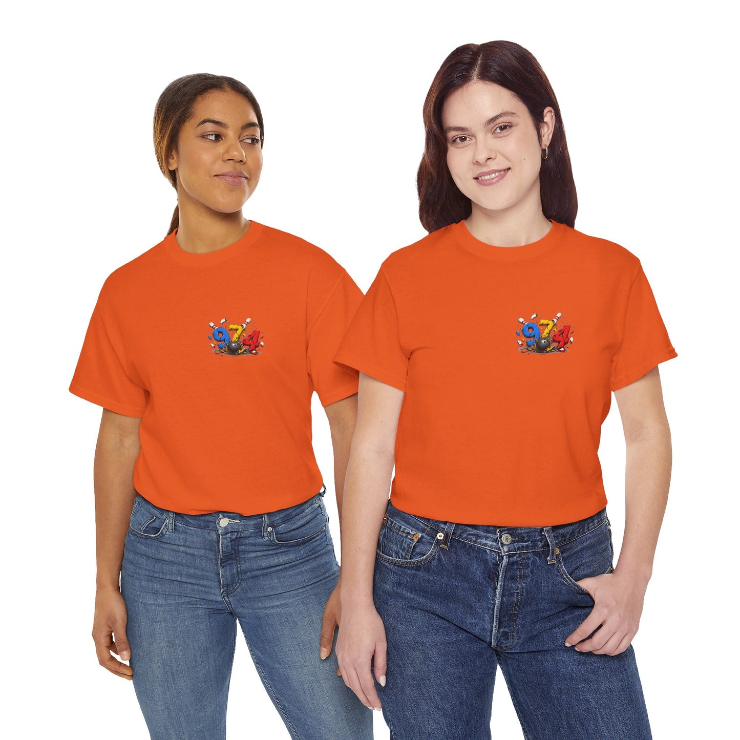 T-shirt " 974 Bowling ", Destination Île de La Réunion, Confort Coton, Sobre, Elégant, Souvenir Unique, Vêtement Adulte, Unisexe, Esprit Voyageur