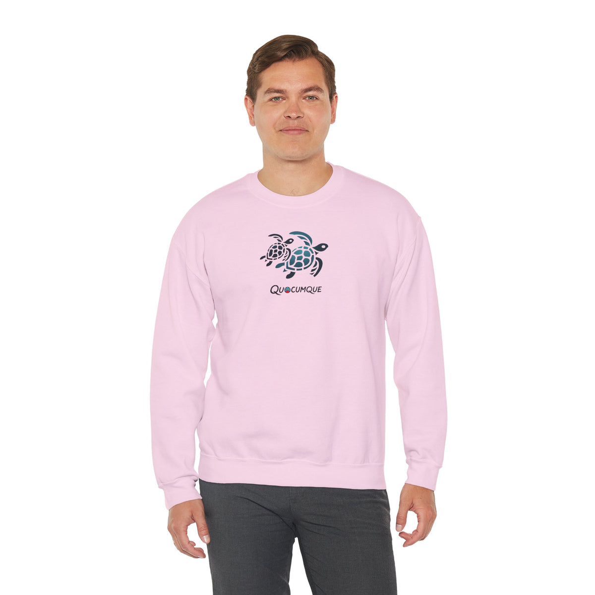 Sweat Quocumque "Tortue Marine", Exotique, Destination Île De La Réunion, Adulte, Homme, Femme, Sportive, Sportif, Décontracté, Drapeau Régional