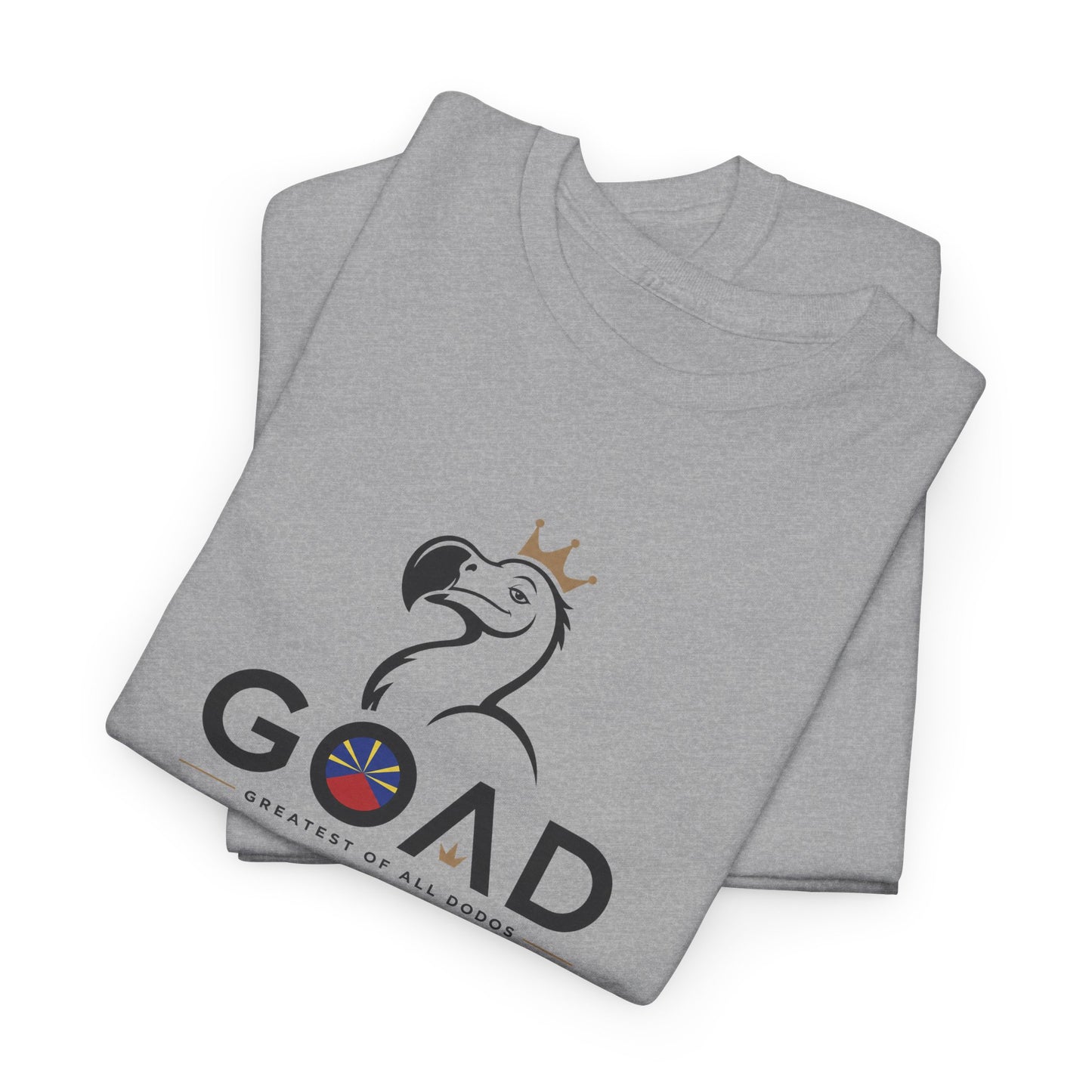 T-shirt "GOAD ", Greatest Of All Dodos, Île de La Réunion", Confort Coton, Sobre, Elégant, Souvenir Unique, Cadeau, Unisexe, Esprit Voyageur