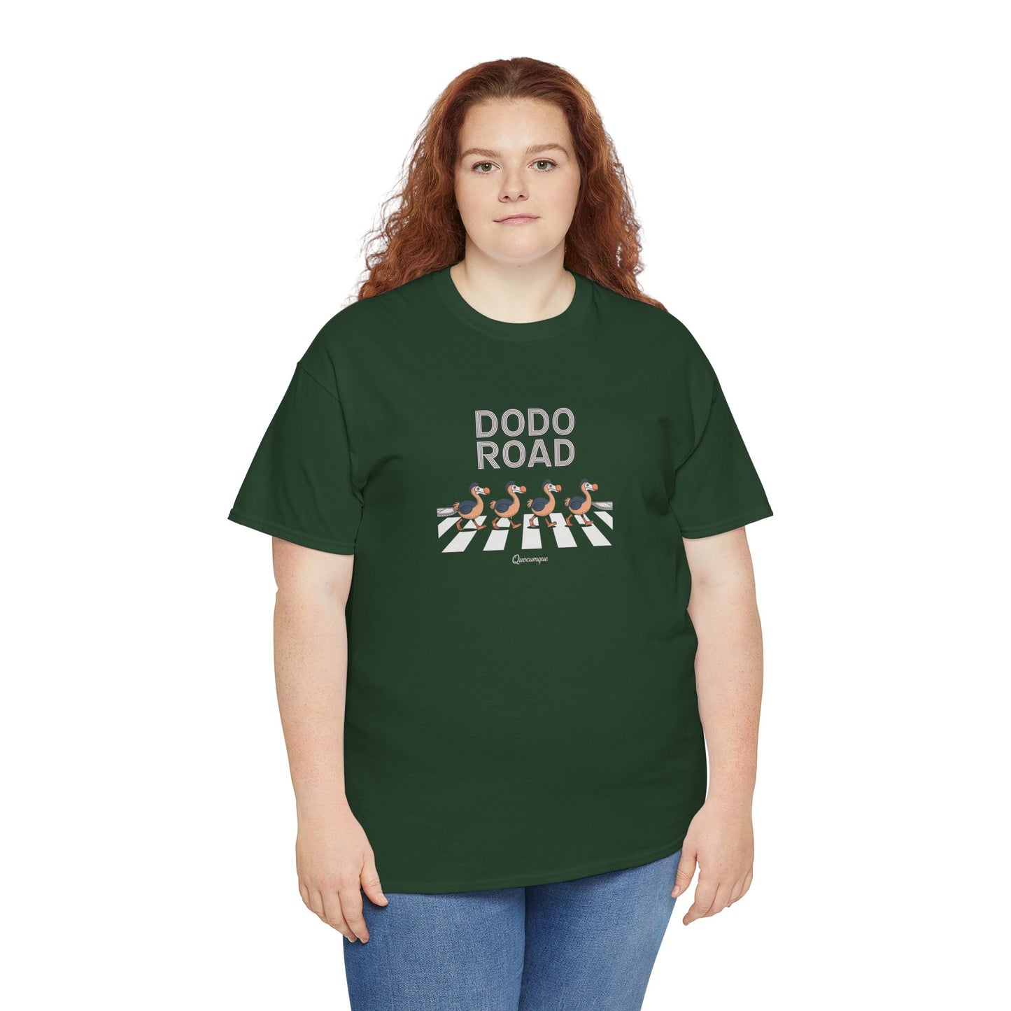 T-shirt Quocumque, " Dodo Road ", Île de La Réunion, Confort Coton, Elégant, Souvenir Unique, Cadeau, Unisexe, Esprit Voyageur, Créole, Bourbon