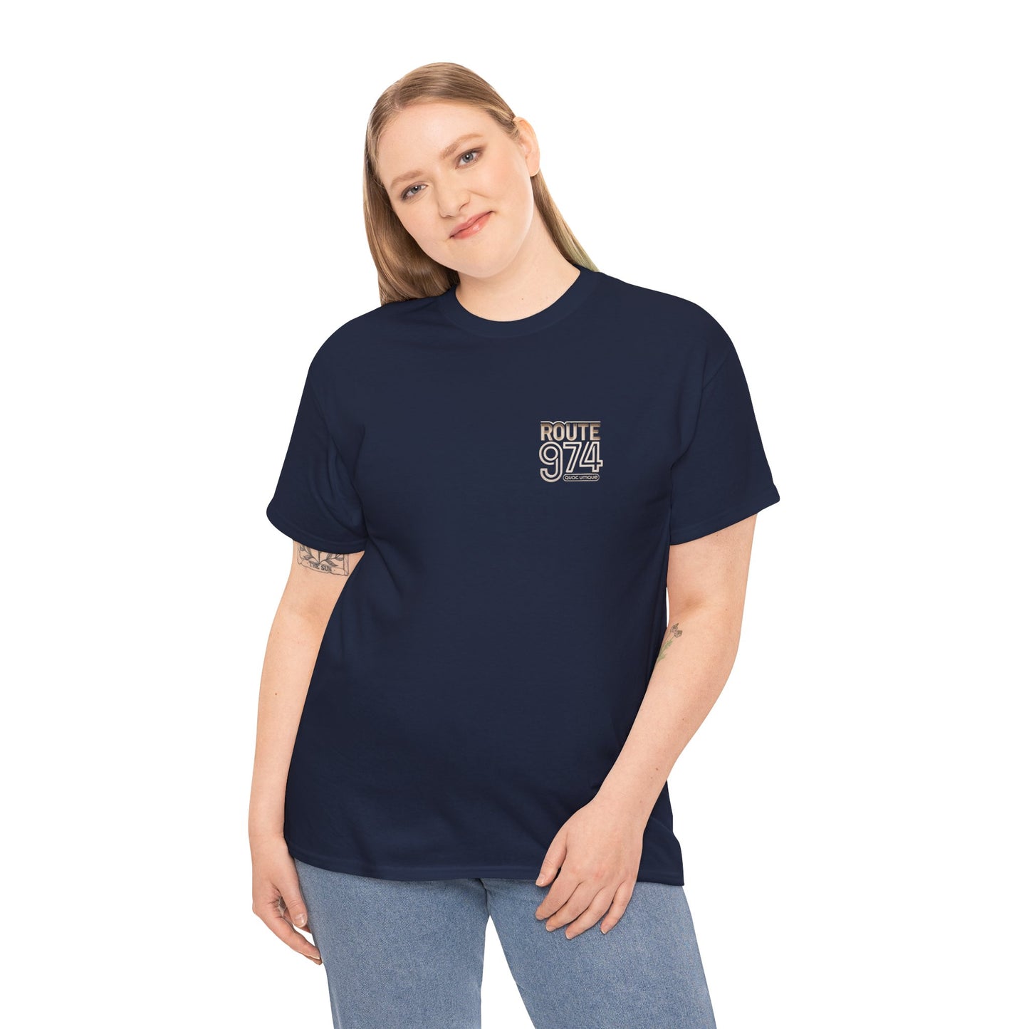 Copy of T-shirt "Route 974", Destination île de La Réunion, Confort Coton, Sobre, Elégant, Souvenir Unique, Cadeau, Unisexe, Esprit Voyageur