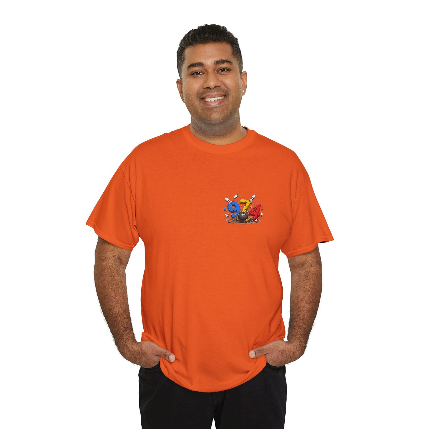T-shirt " 974 Bowling ", Destination Île de La Réunion, Confort Coton, Sobre, Elégant, Souvenir Unique, Vêtement Adulte, Unisexe, Esprit Voyageur