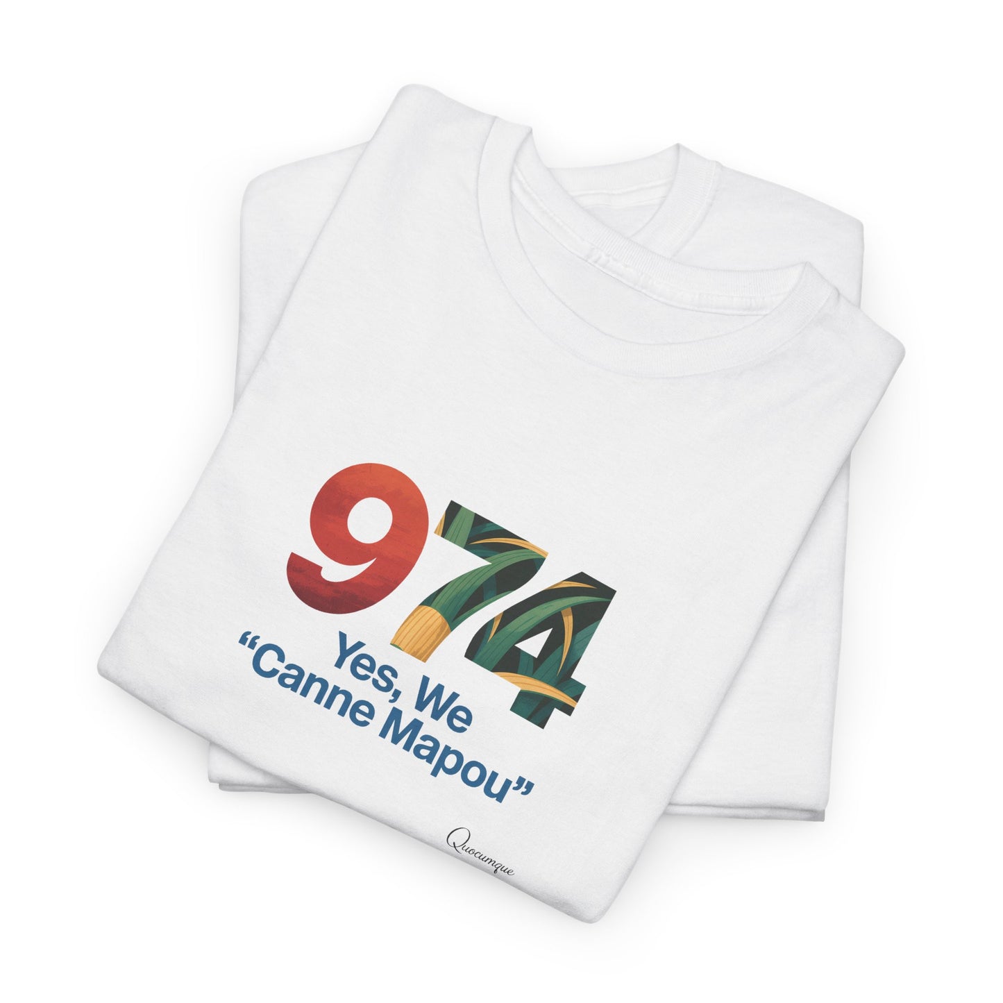 T-Shirt "Canne Mapou", Exotisme, Destination Île de La Réunion, Confort Coton, Sobre, Elégant, Souvenir Unique, Cadeau, Unisexe, Esprit Voyageur