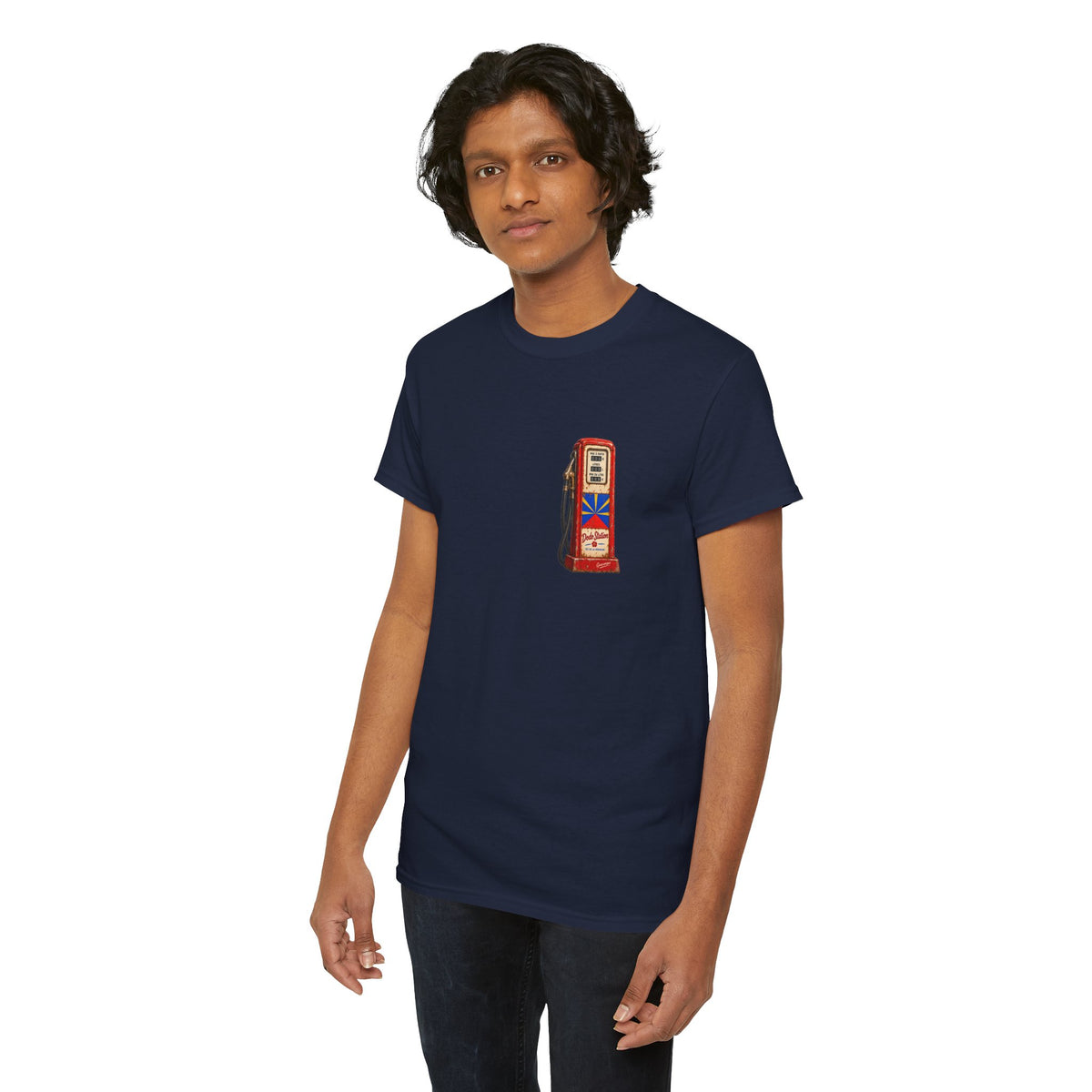 T-shirt Quocumque, "Station Essence", Discret, Île de La Réunion, Confort Coton, Elégant, Souvenir Unique, Cadeau, Unisexe, Esprit Voyageur, Créole, Bourbon