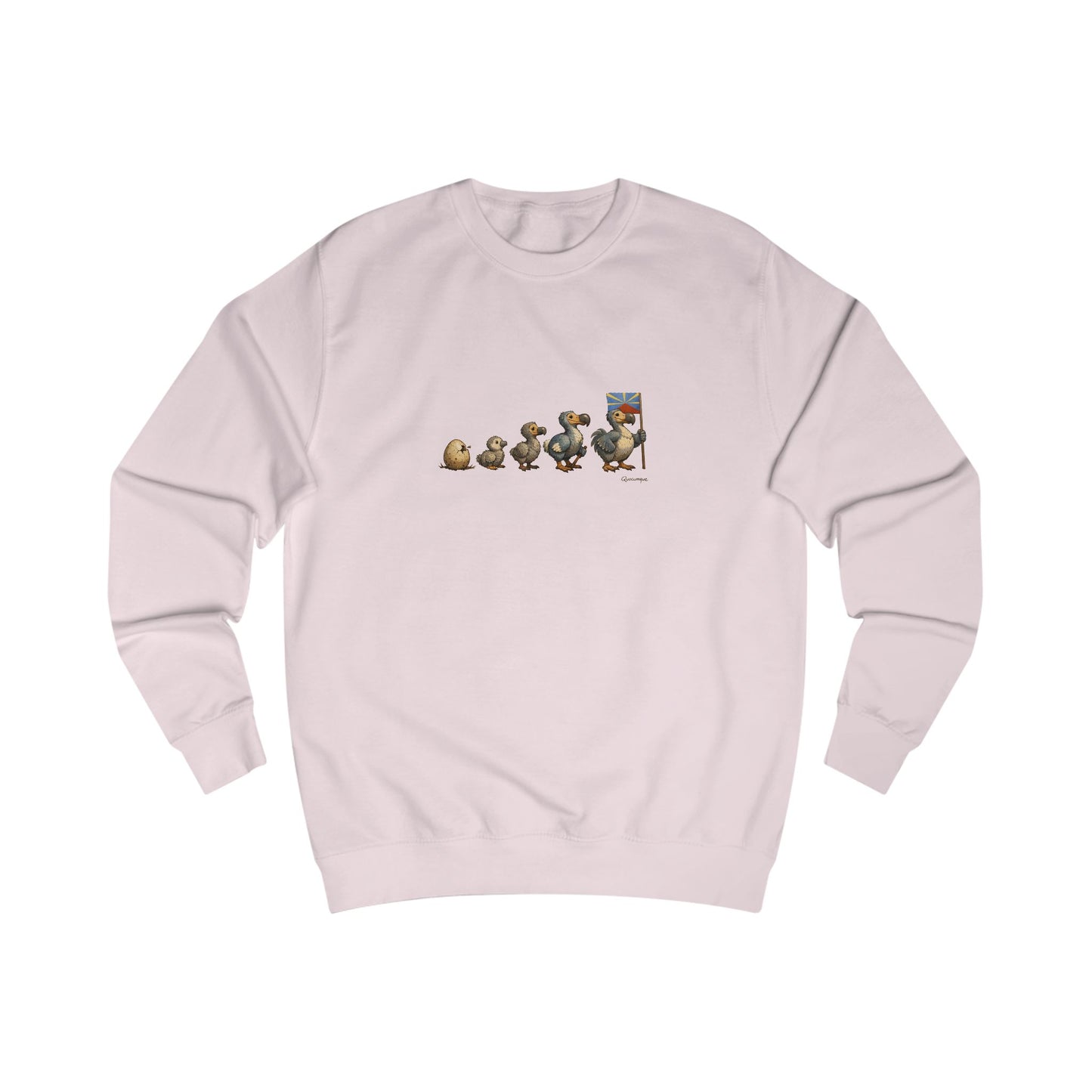 Sweat-shirt Quocumque, " Dodo Evolution ", Île de La Réunion, Confort Coton, Elégant, Souvenir Unique, Cadeau, Unisexe, Esprit Voyageur, Créole, Bourbon
