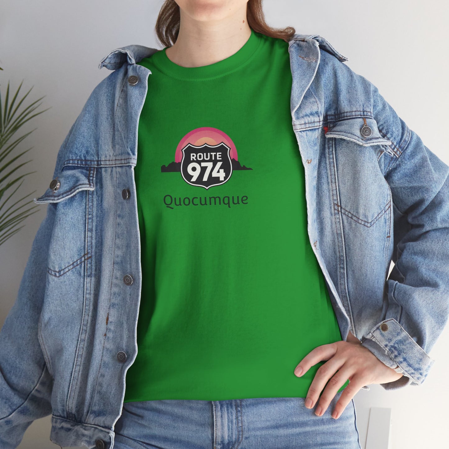 T-shirt "Route 974", Destination île de La Réunion, Confort Coton, Sobre, Elégant, Souvenir Unique, Cadeau, Unisexe, Esprit Voyageur