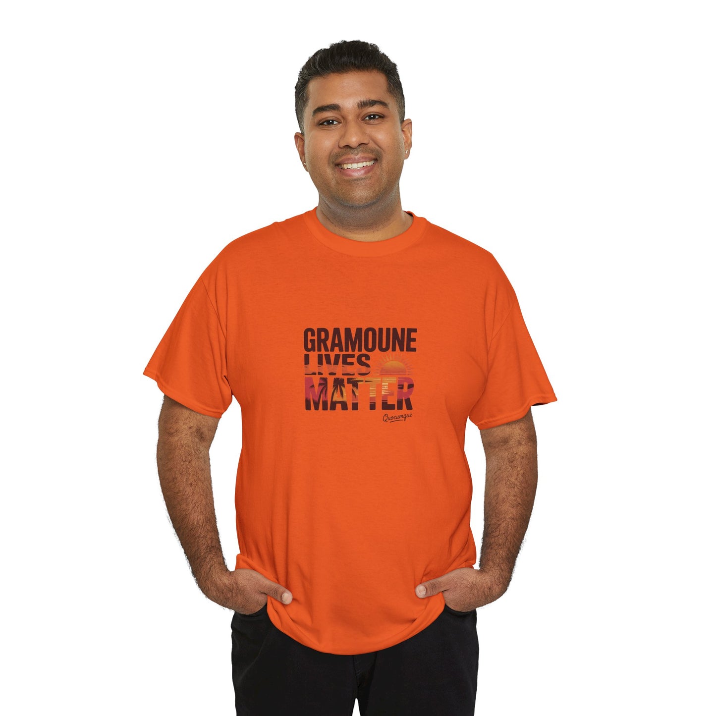 T-shirt "Gramoune", Île de La Réunion, Confort Coton, Sobre, Elégant, Souvenir Unique, Cadeau, Unisexe, Esprit Voyageur
