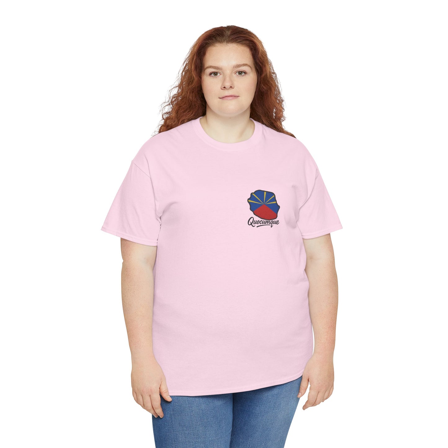 T-shirt "Drapeau Pays", Exotisme, Destination Île de La Réunion, Confort Coton, Sobre, Elégant, Souvenir Unique, Cadeau, Unisexe, Esprit Voyageur