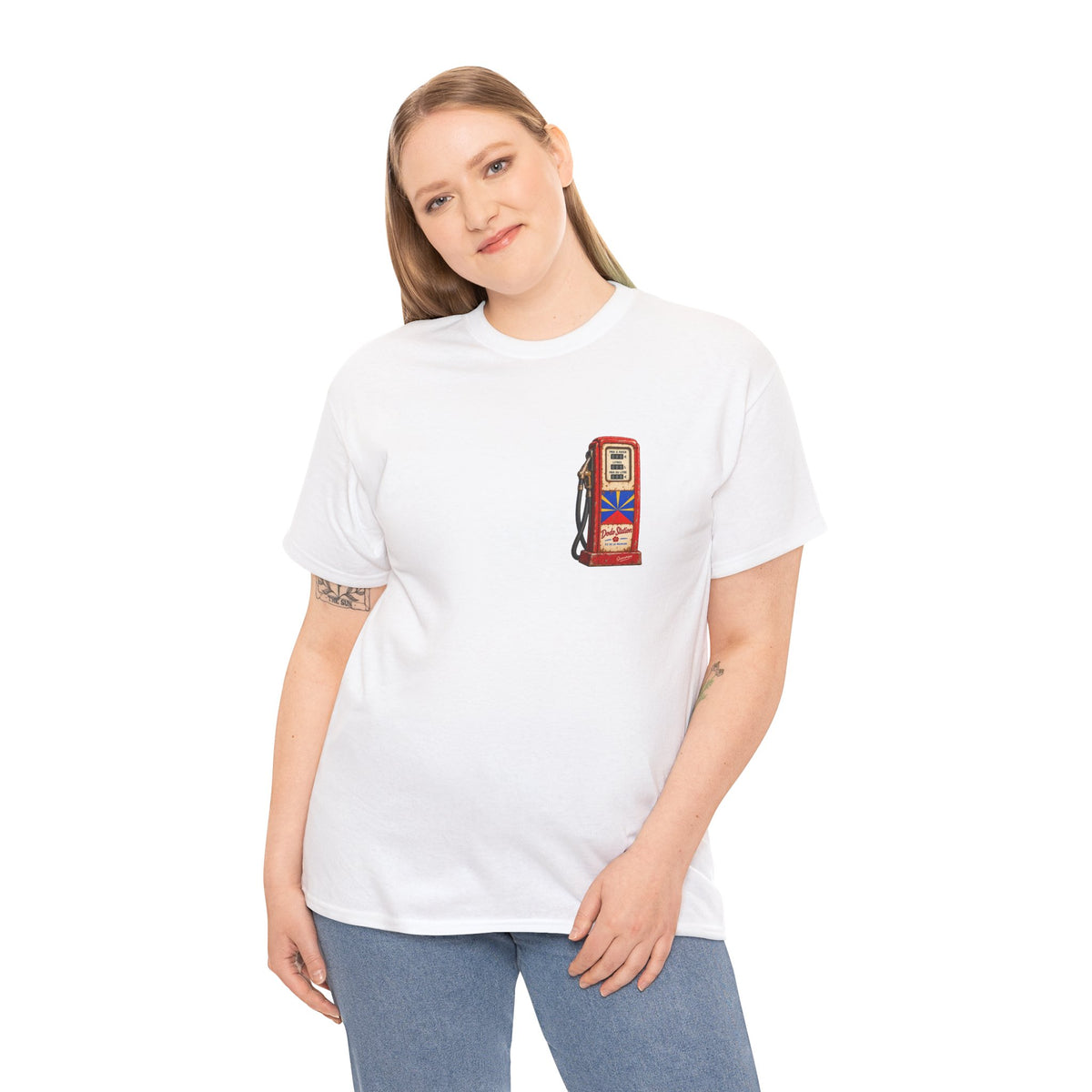 T-shirt Quocumque, "Station Essence", Discret, Île de La Réunion, Confort Coton, Elégant, Souvenir Unique, Cadeau, Unisexe, Esprit Voyageur, Créole, Bourbon