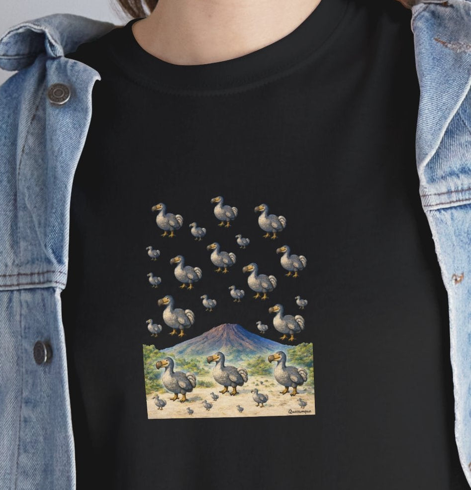 T-shirt "Groupe Dodo ", Île de La Réunion", Confort Coton, Sobre, Elégant, Souvenir Unique, Cadeau, Unisexe, Esprit Voyageur