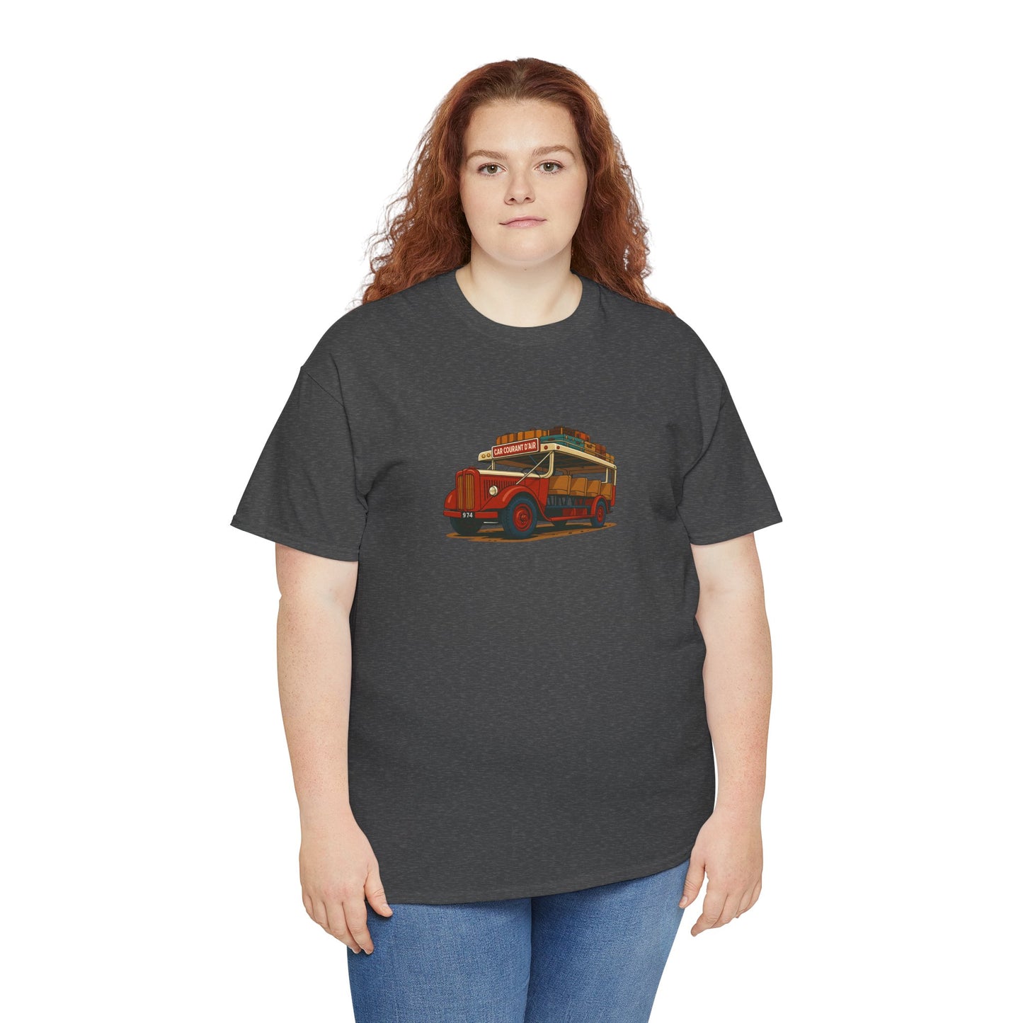 T-shirt "Car Courant d'Air, Exotisme, Destination Île de La Réunion, Confort Coton, Sobre, Elégant, Souvenir Unique, Cadeau, Unisexe, Esprit Voyageur