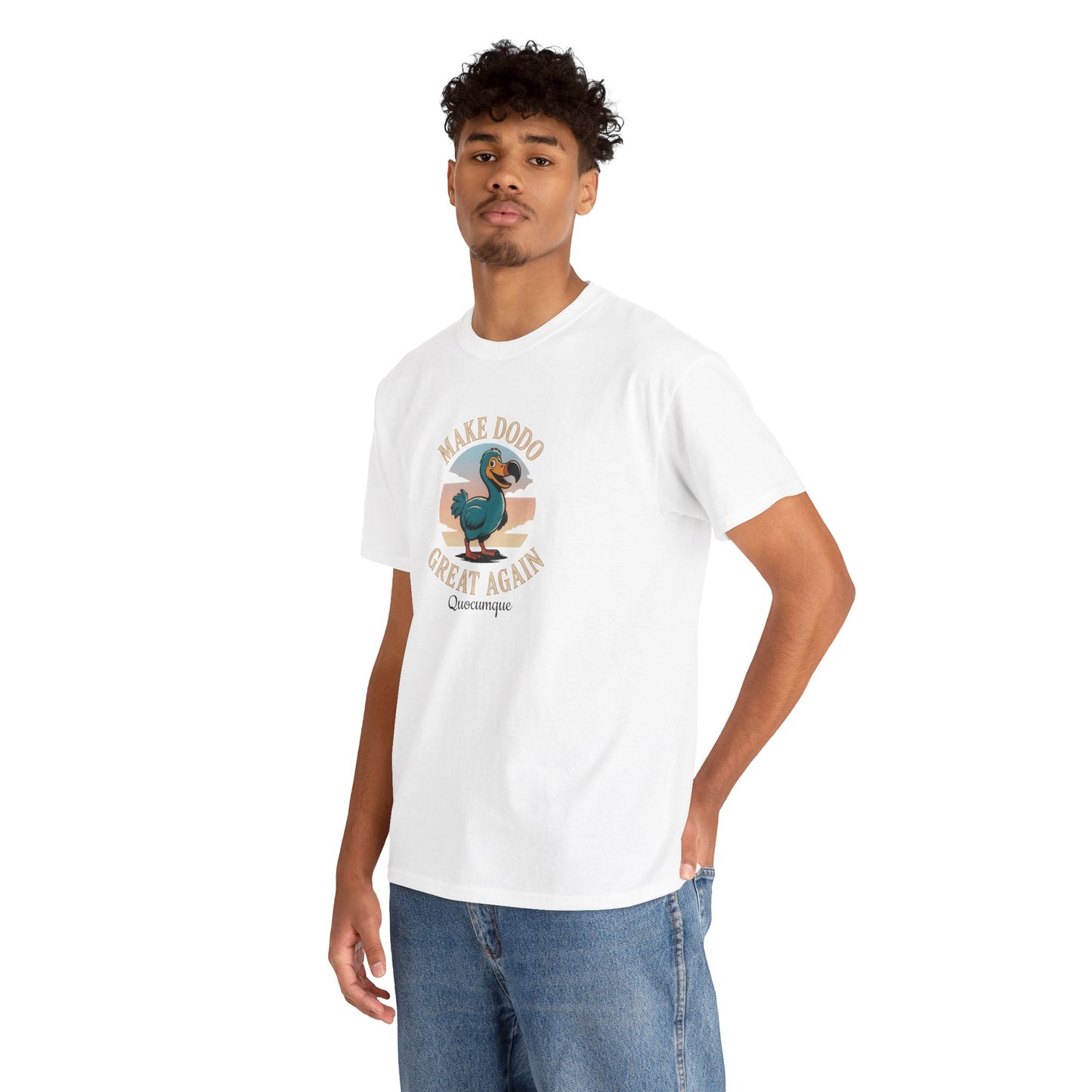 T-Shirt "Make Dodo Great Again", Exotisme, Destination Île de La Réunion, Confort Coton, Sobre, Elégant, Souvenir Unique, Cadeau, Unisexe, Esprit Voyageur