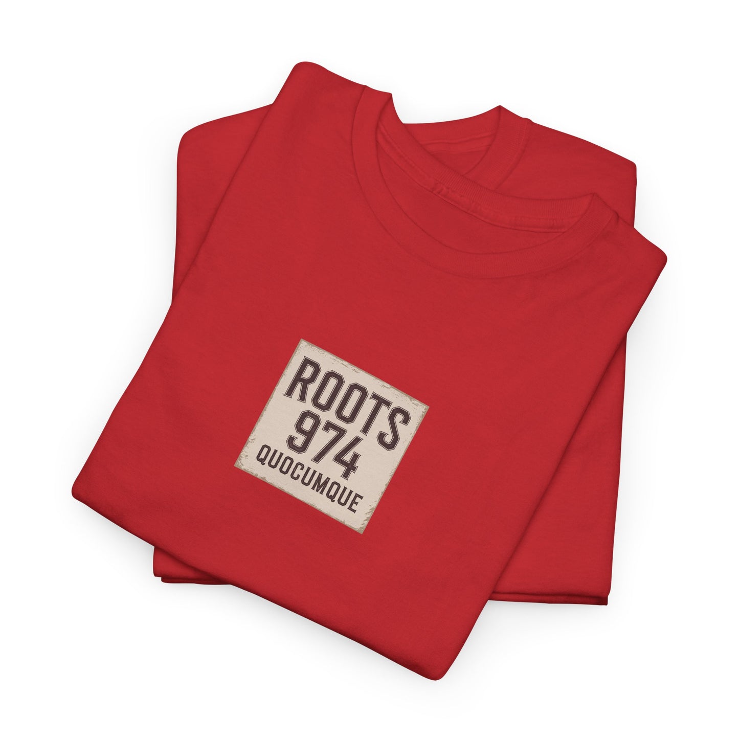 T-shirt "Roots 974", Exotisme, Destination Île de La Réunion, Confort Coton, Sobre, Elégant, Souvenir Unique, Cadeau, Unisexe, Esprit Voyageur