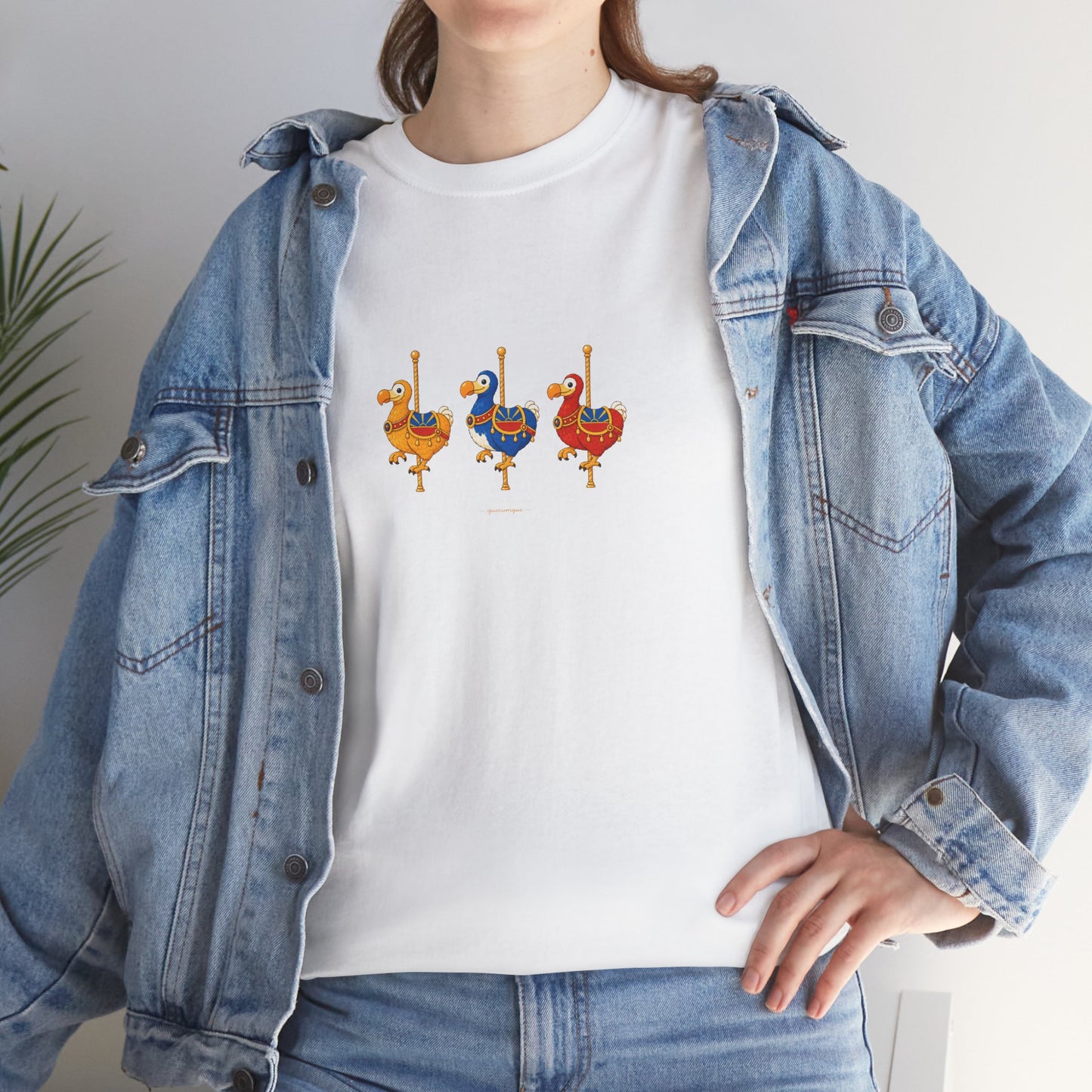 T-shirt Quocumque " Carrousel", Île de La Réunion, Confort Coton, Elégant, Souvenir Unique, Cadeau, Unisexe, Esprit Voyageur, Créole, Bourbon