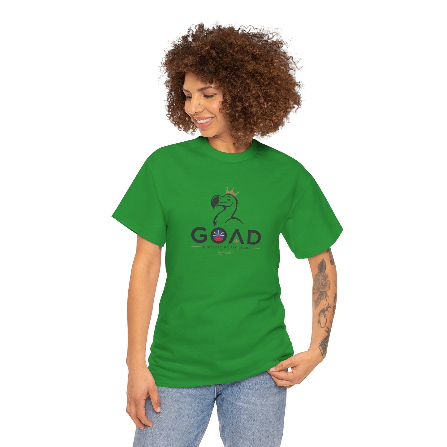 T-shirt "GOAD ", Greatest Of All Dodos, Île de La Réunion", Confort Coton, Sobre, Elégant, Souvenir Unique, Cadeau, Unisexe, Esprit Voyageur