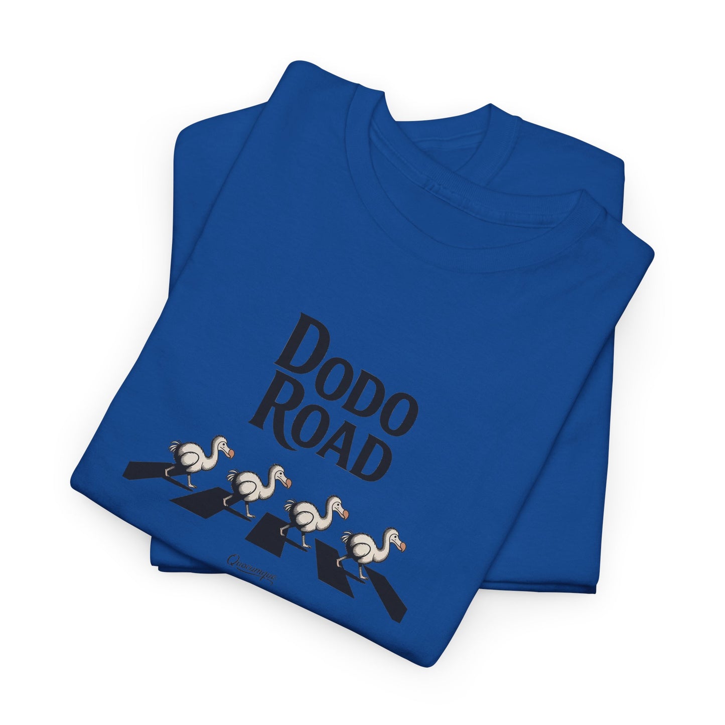 T-shirt Quocumque, " Dodo Road ", Île de La Réunion, Confort Coton, Elégant, Souvenir Unique, Cadeau, Unisexe, Esprit Voyageur, Créole, Bourbon