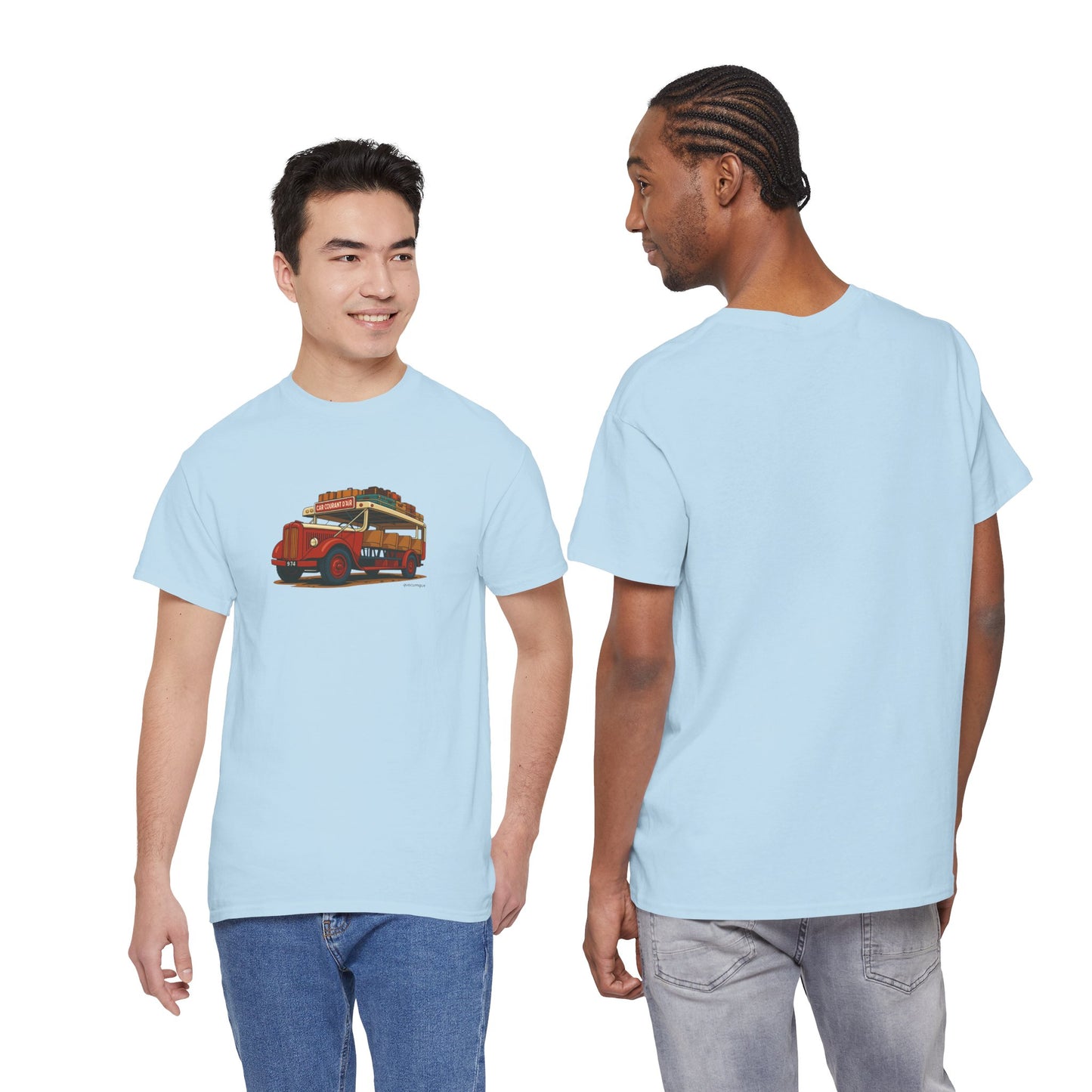 T-shirt "Car Courant d'Air, Exotisme, Destination Île de La Réunion, Confort Coton, Sobre, Elégant, Souvenir Unique, Cadeau, Unisexe, Esprit Voyageur
