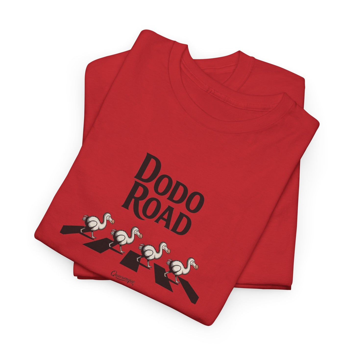 T-shirt Quocumque, " Dodo Road ", Île de La Réunion, Confort Coton, Elégant, Souvenir Unique, Cadeau, Unisexe, Esprit Voyageur, Créole, Bourbon