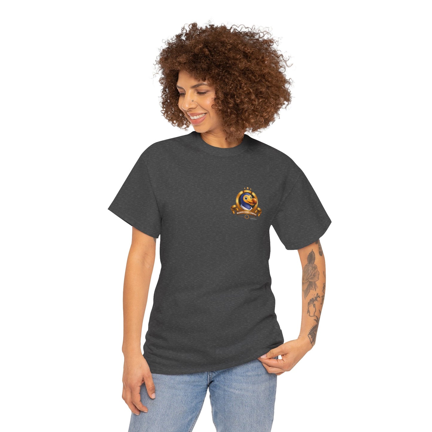 T-shirt Quocumque, " Dodo Cinéma", Discret, Île de La Réunion, Confort Coton, Elégant, Souvenir Unique, Cadeau, Unisexe, Esprit Voyageur, Créole, Bourbon