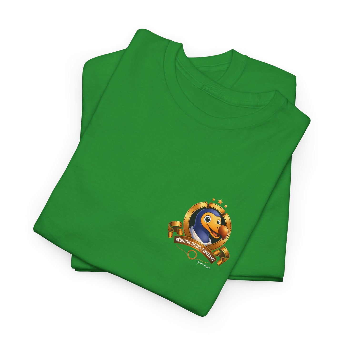 T-shirt Quocumque, " Dodo Cinéma", Discret, Île de La Réunion, Confort Coton, Elégant, Souvenir Unique, Cadeau, Unisexe, Esprit Voyageur, Créole, Bourbon