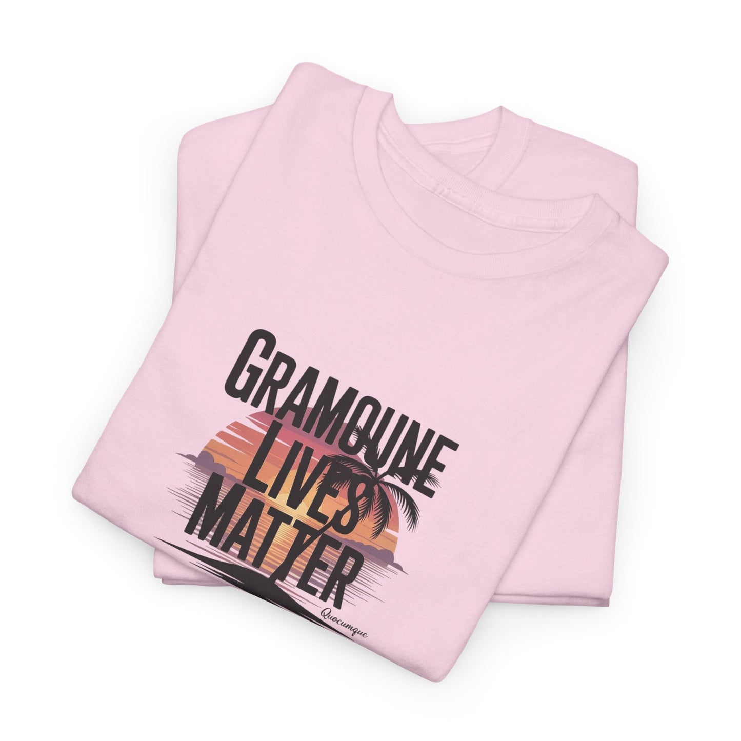 T-shirt "Gramoune", Île de La Réunion, Confort Coton, Sobre, Elégant, Souvenir Unique, Cadeau, Unisexe, Esprit Voyageur