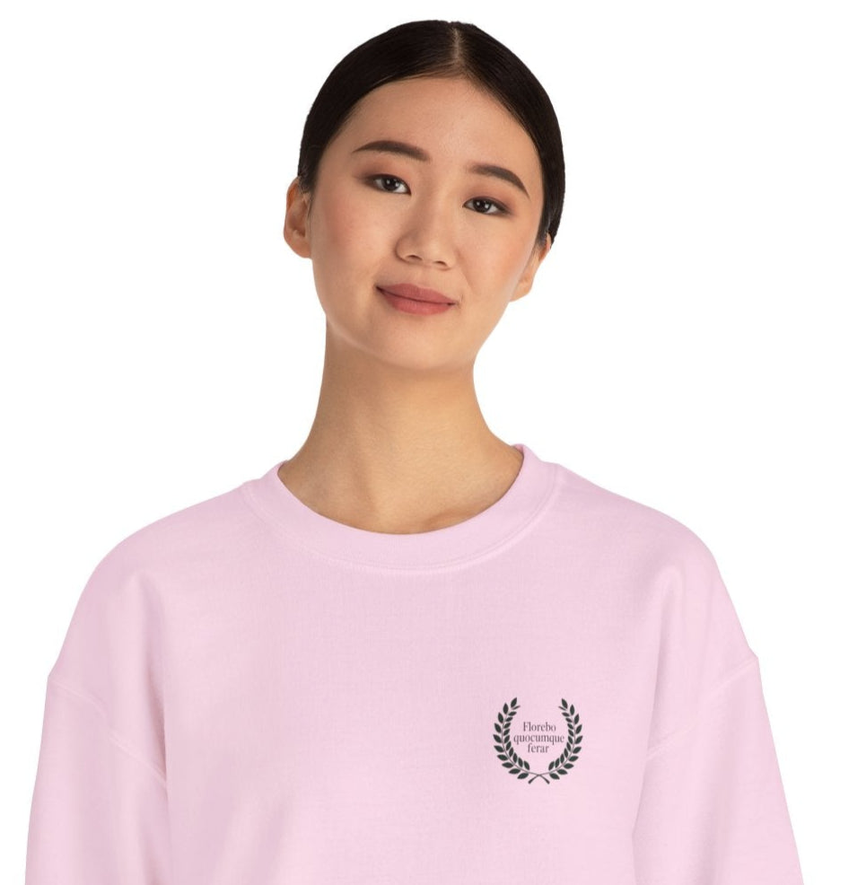 Sweat-Shirt "Florebo Quocumque Ferar", Adulte, Unisexe, Homme, Femme, Sportive, Sportif, Décontracté, Élégant, Urbain, Classique, Réunion