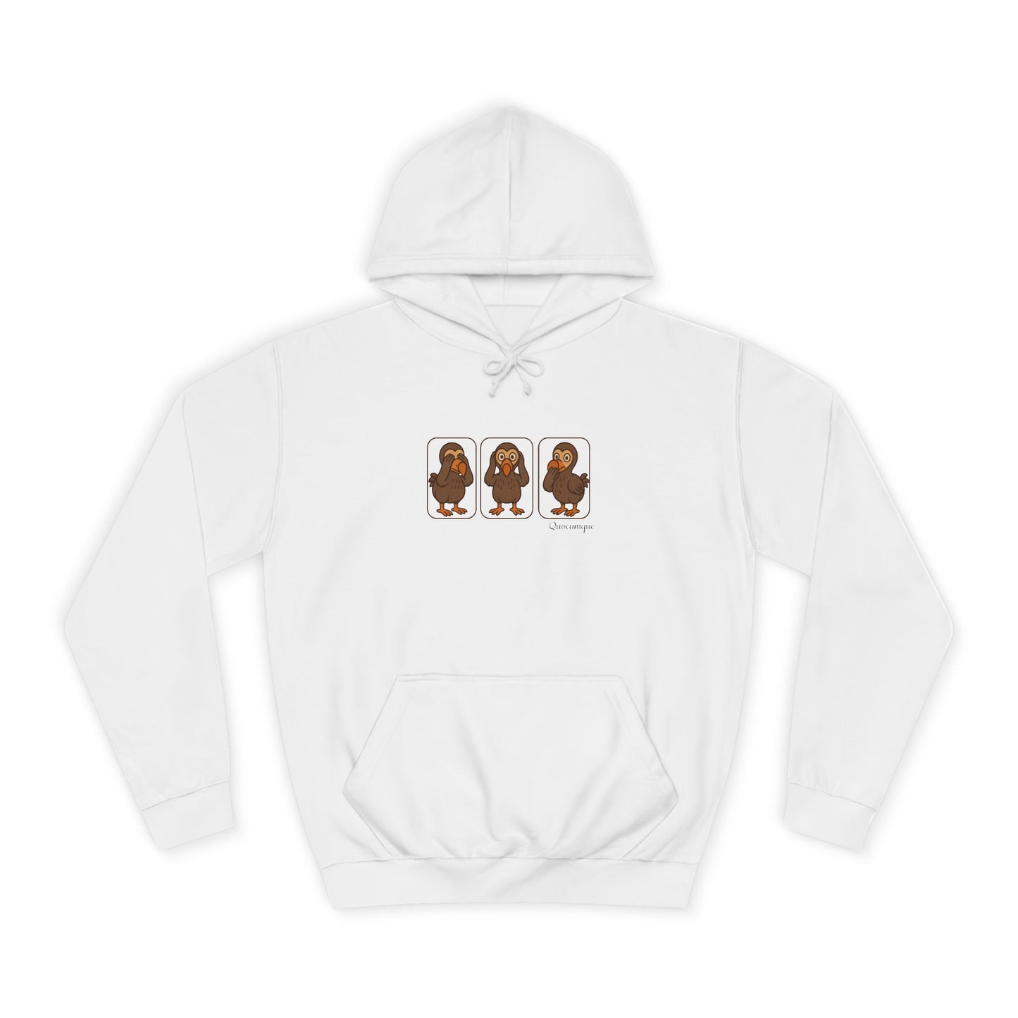 Sweat à Capuche Quocumque "3 Dodos de la Sagesse" pour Adulte, Hoodie, Unisexe, Élégance, Sobriété, Homme, Femme, Animal Totem