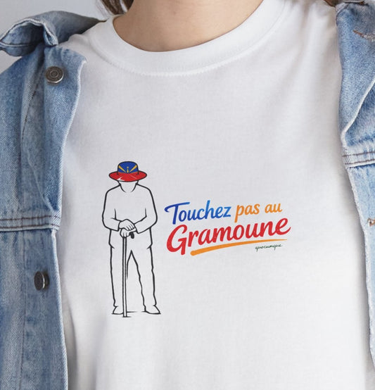 T-shirt "Gramoune", Île de La Réunion, Confort Coton, Sobre, Elégant, Souvenir Unique, Cadeau, Unisexe, Esprit Voyageur